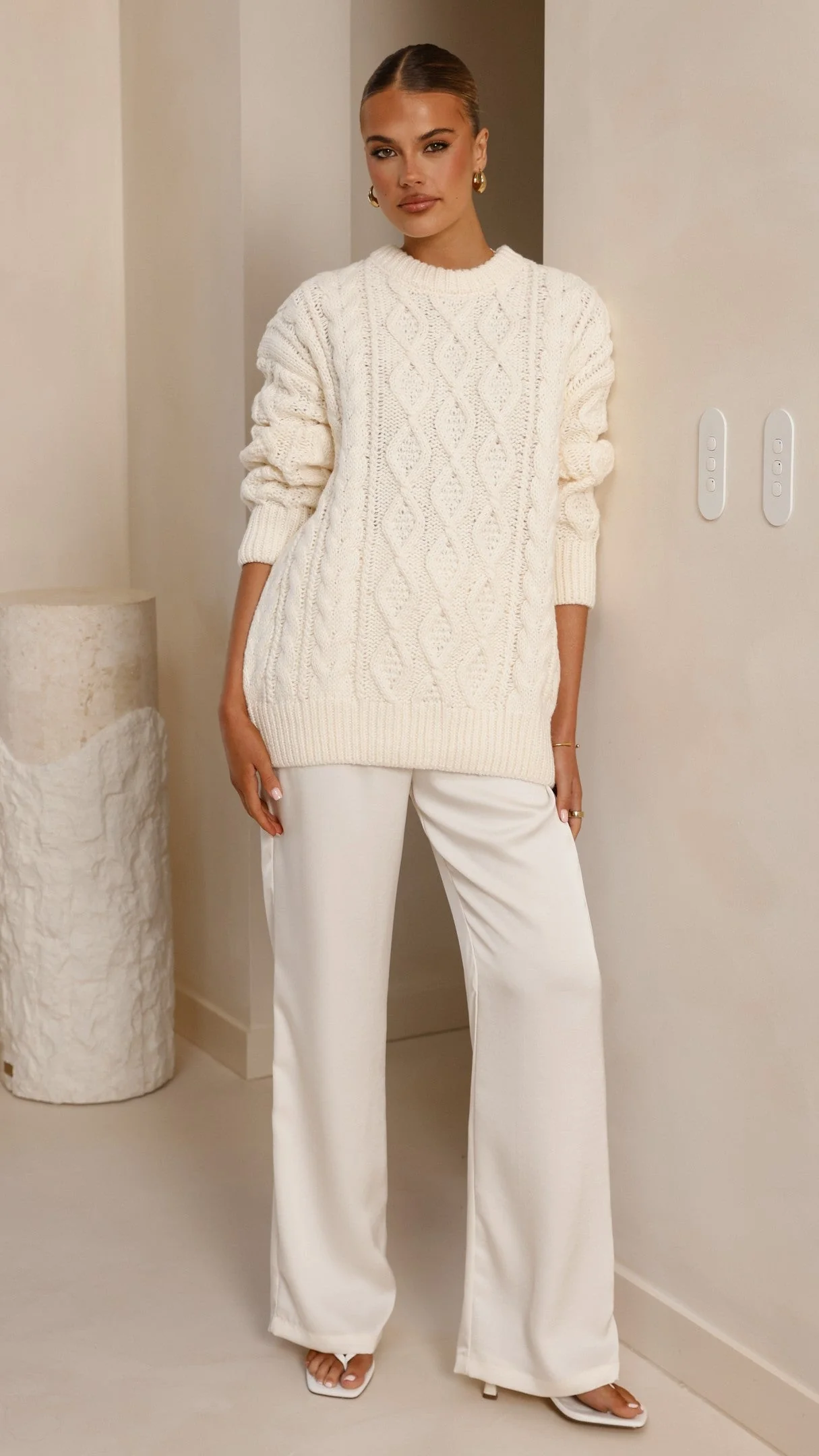 Valentina Knit Sweater - Cream