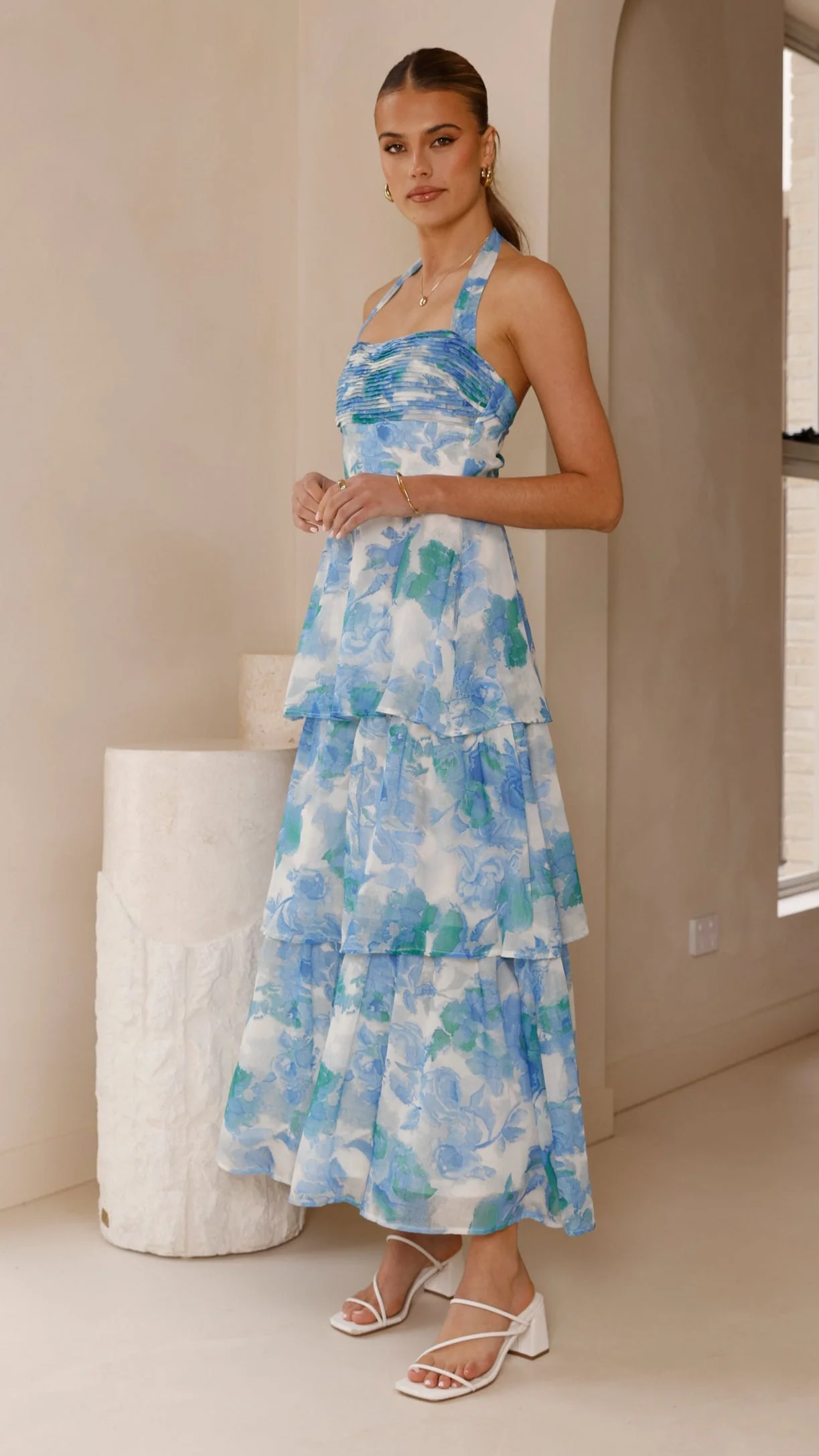 Alice Maxi Dress - Blue Floral