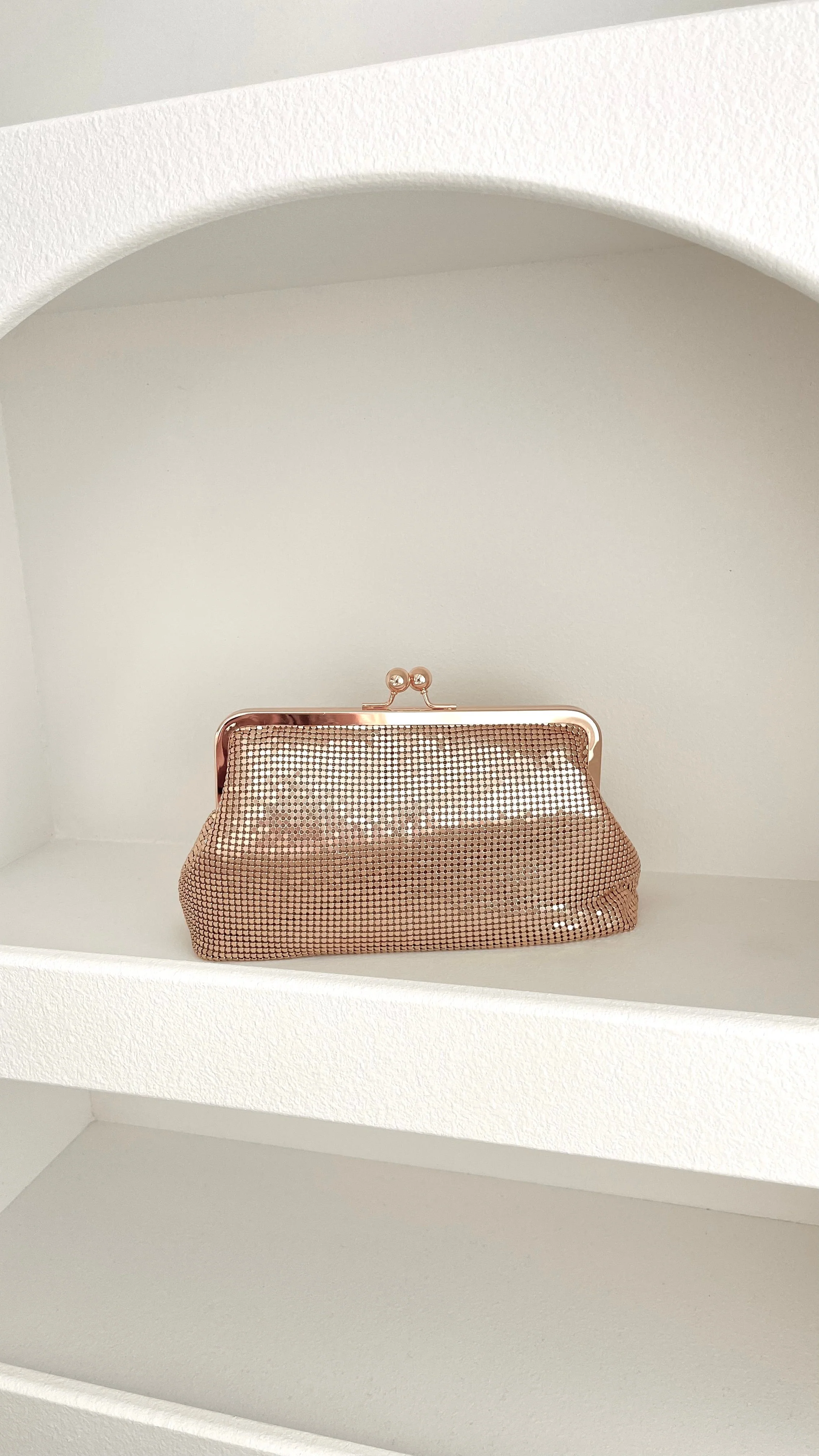 Liberty Mesh Clip Top Event Bag - Gold