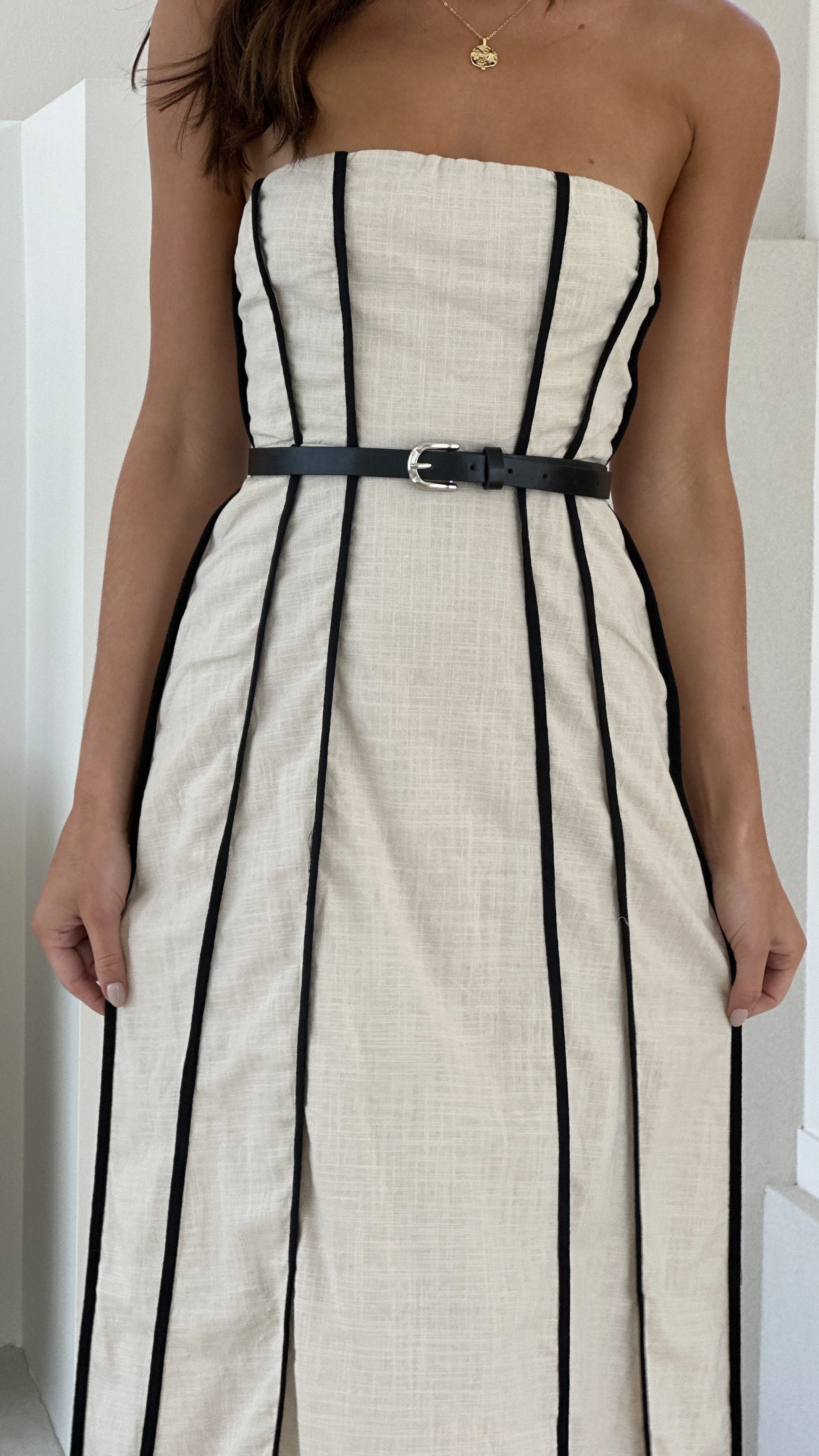 Damonica Maxi Dress - Sand / Black