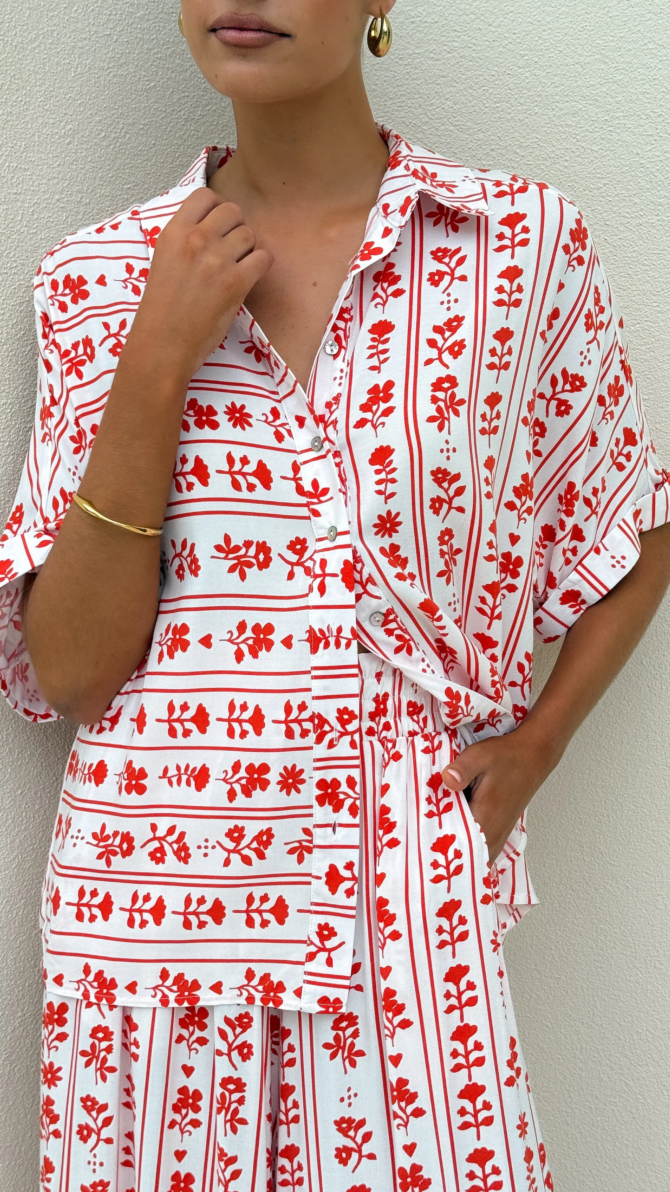 Daley Button Up Shirt - Floral Love