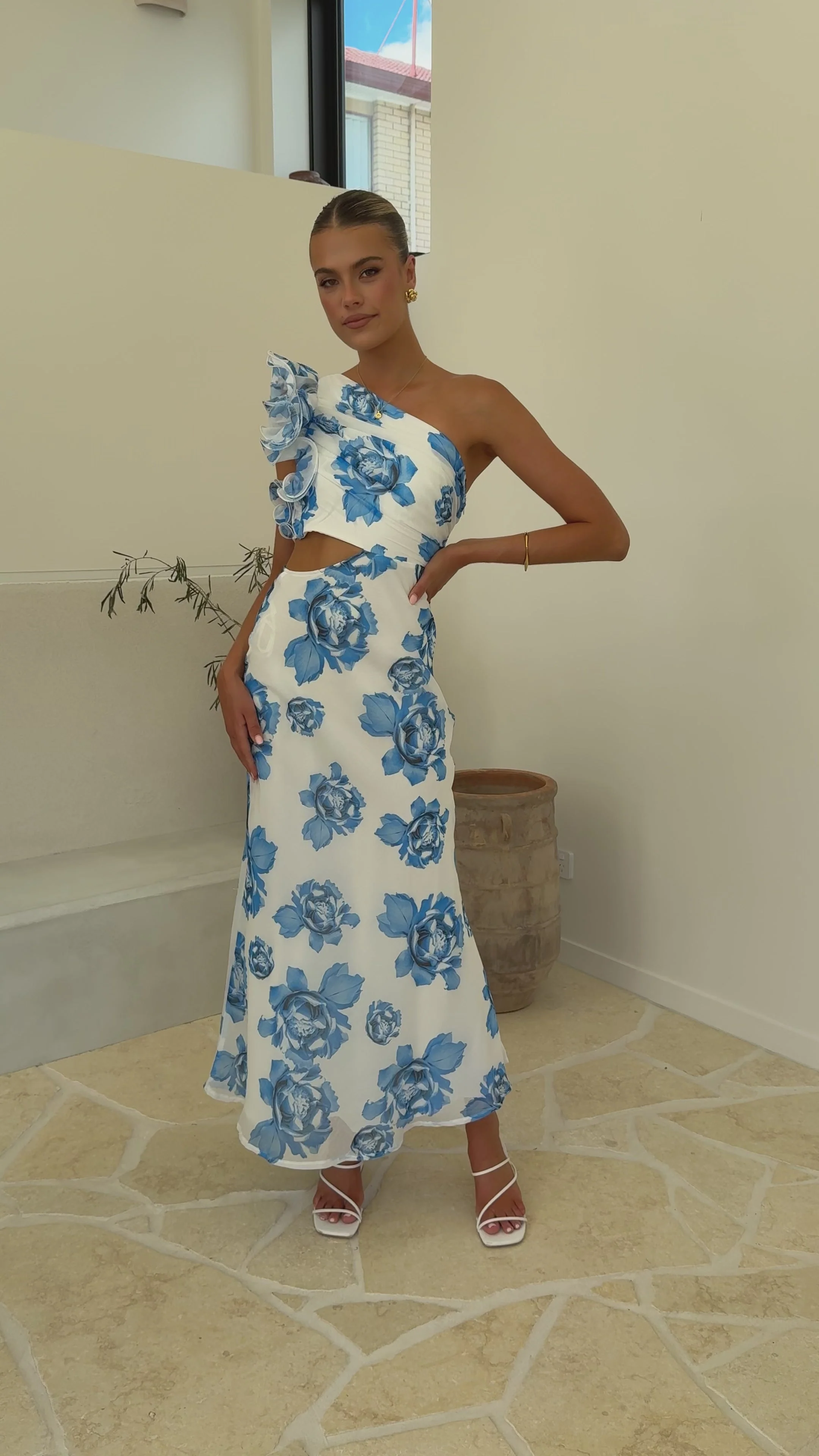 Amina Maxi Dress - Blue Rose