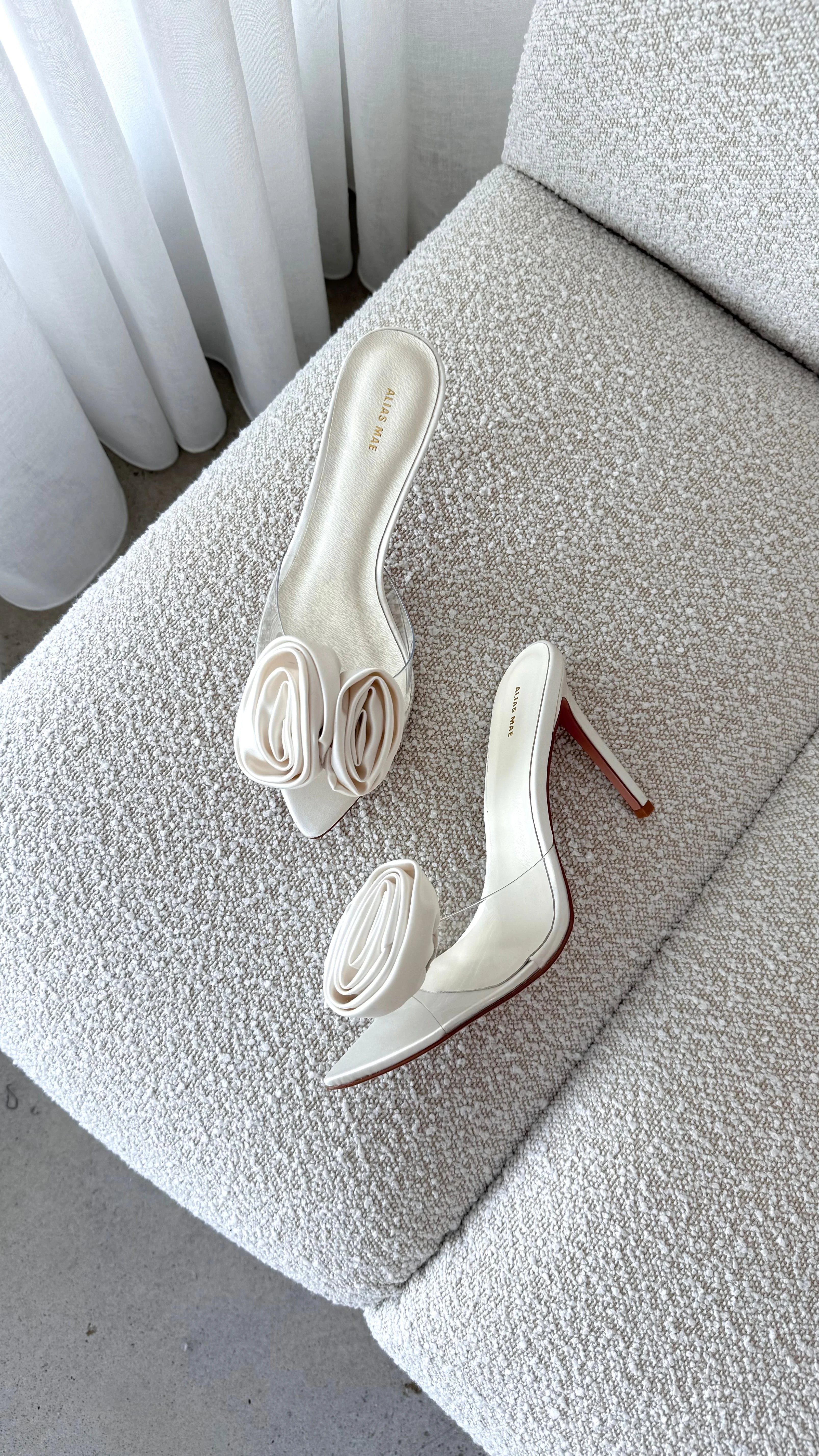 Casey Heel - Ivory Satin