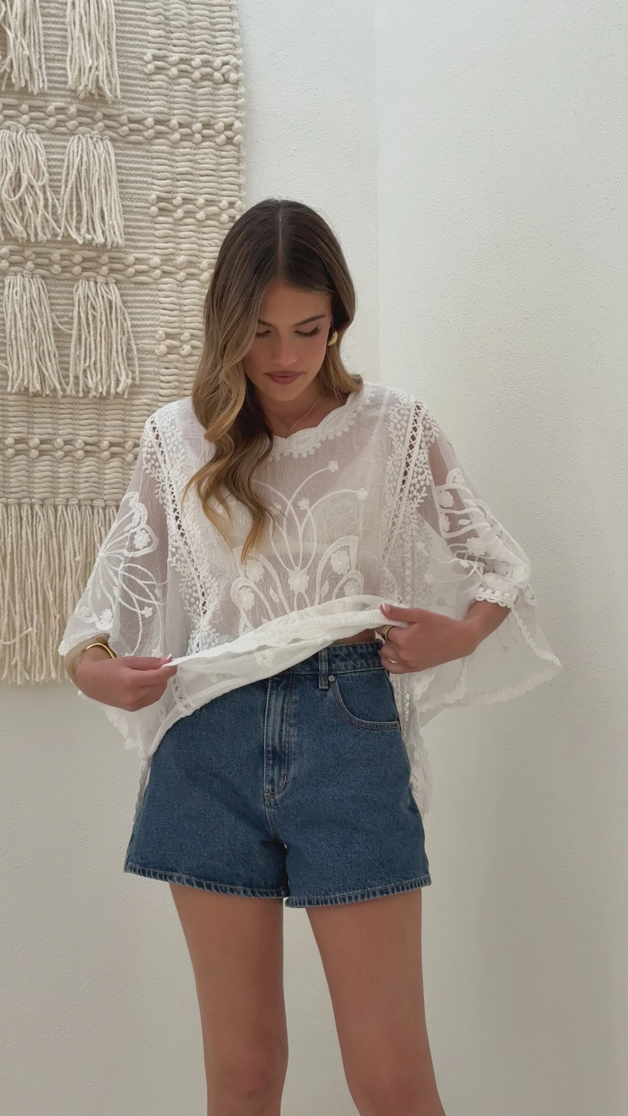 Amaya Lace Top - White