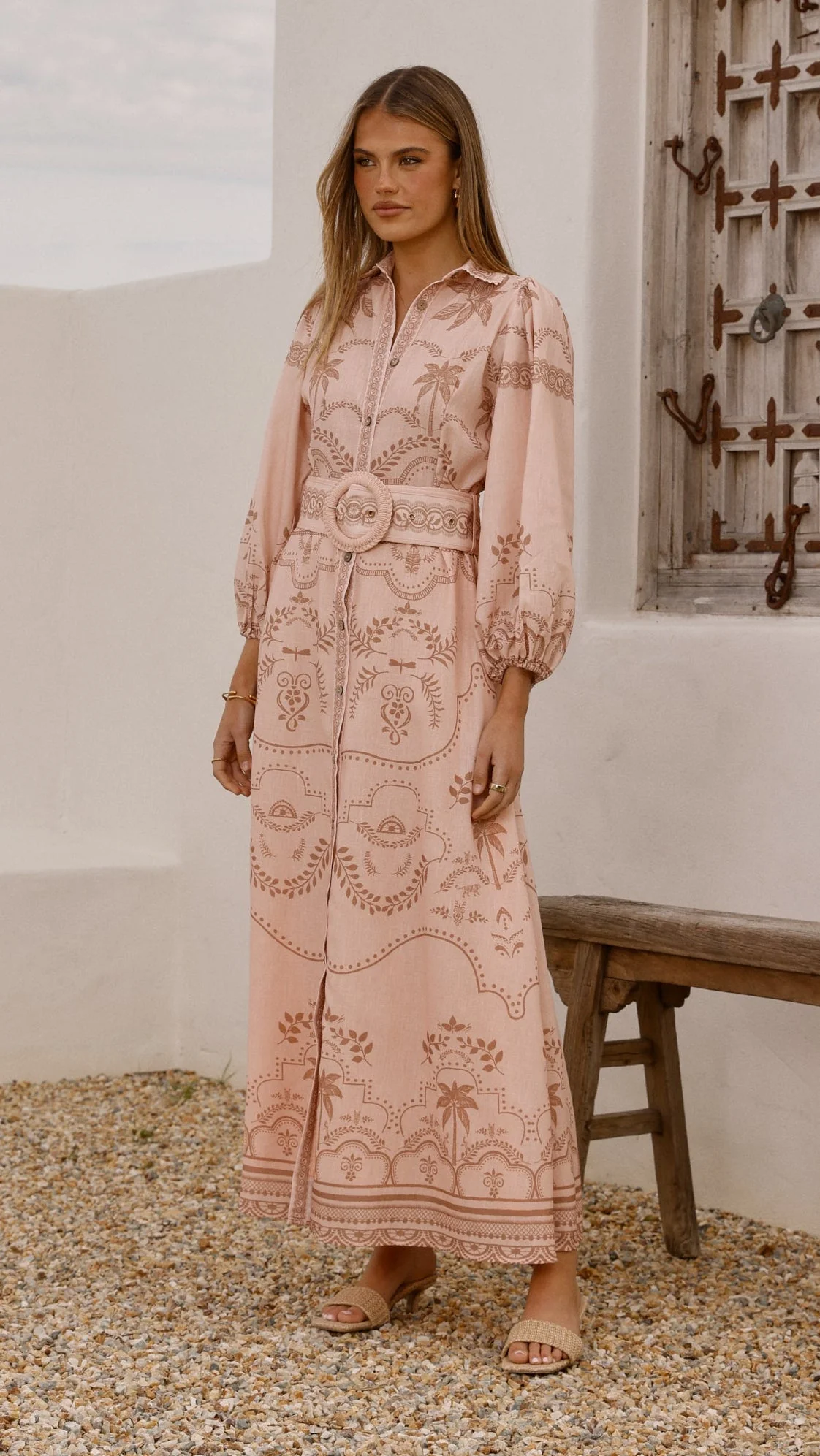 Xander Long Sleeve Maxi Dress - Blush