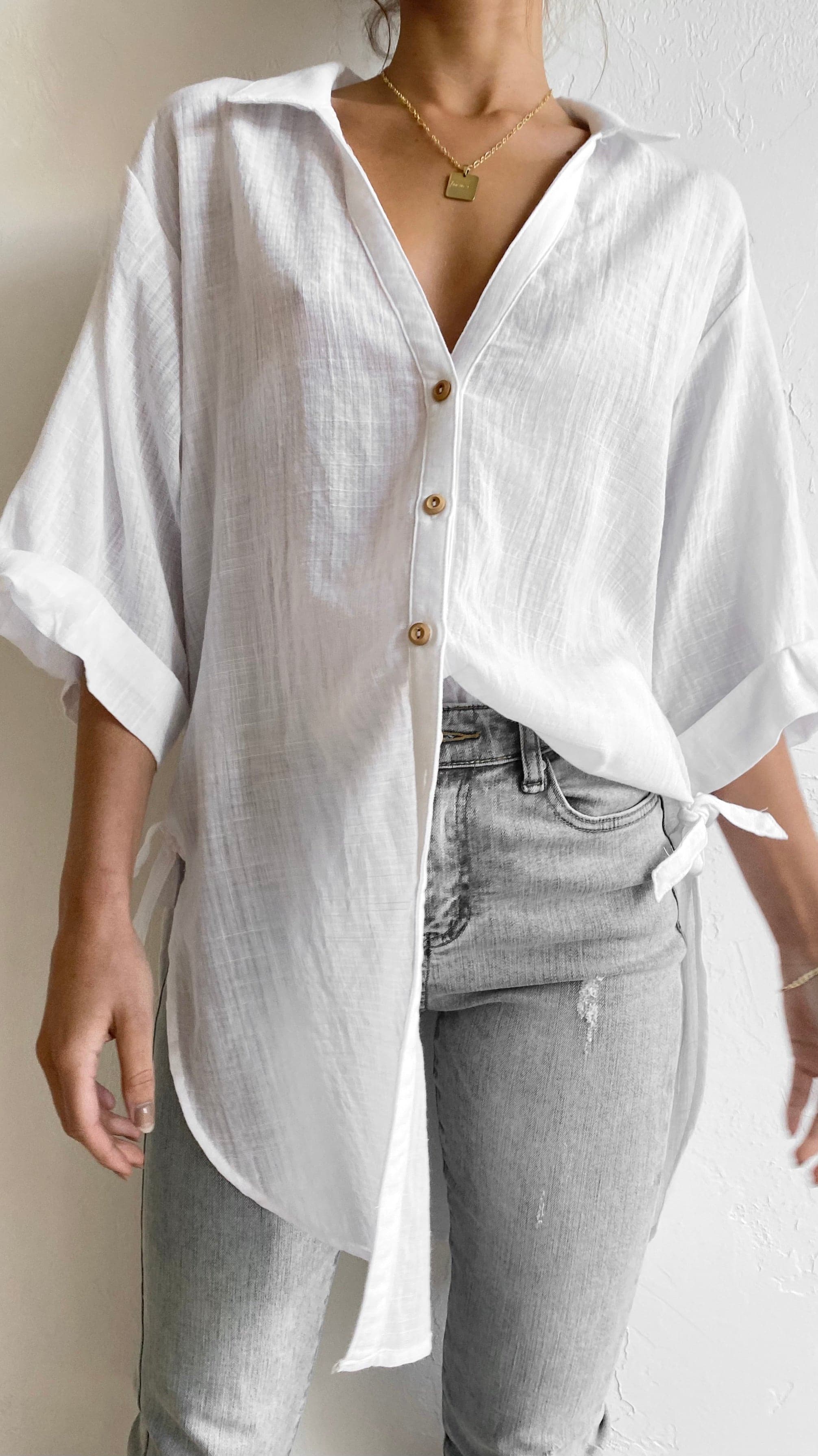 Vesper Short Sleeve Top - White