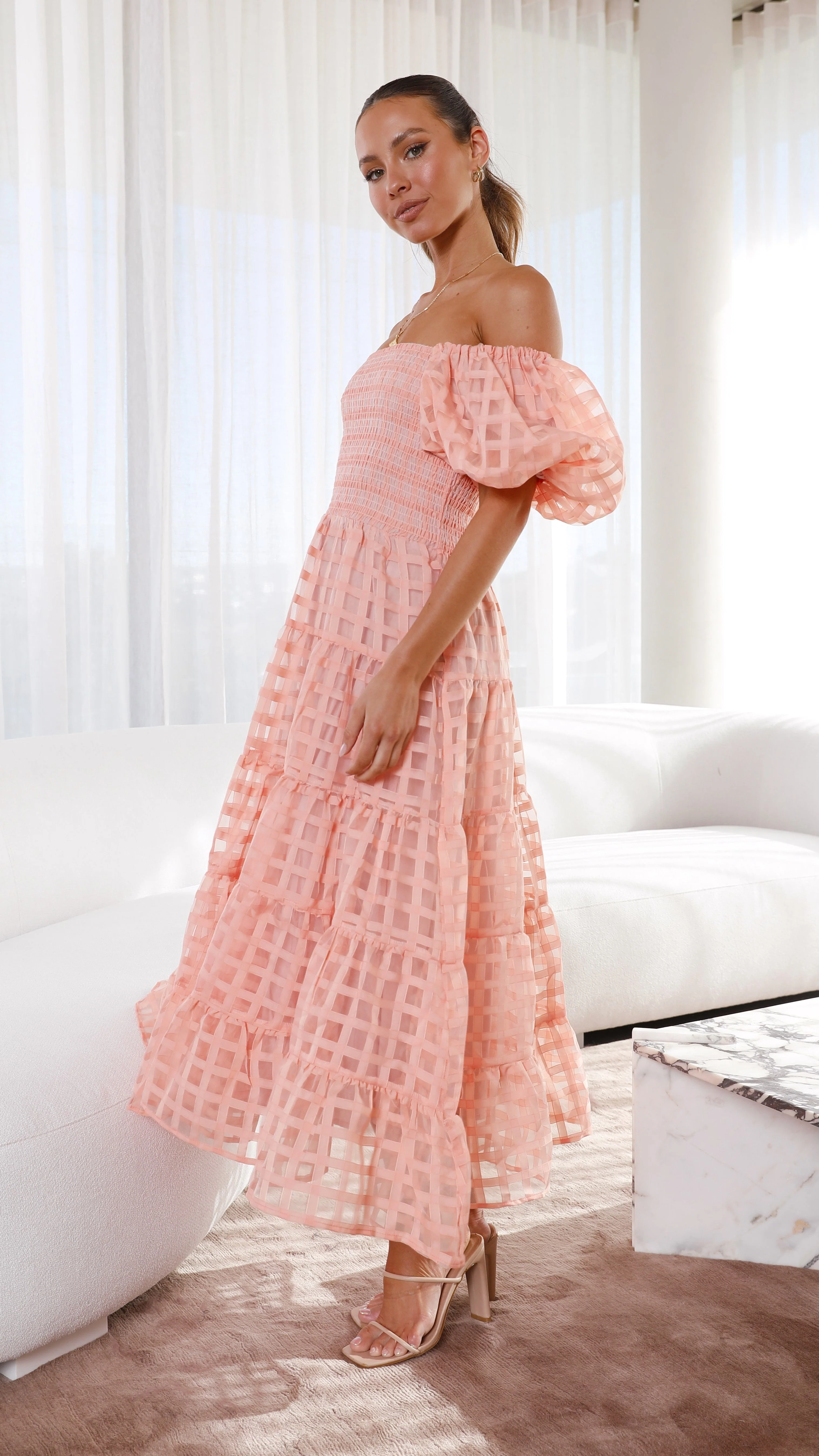 Deemi Maxi Dress - Peach