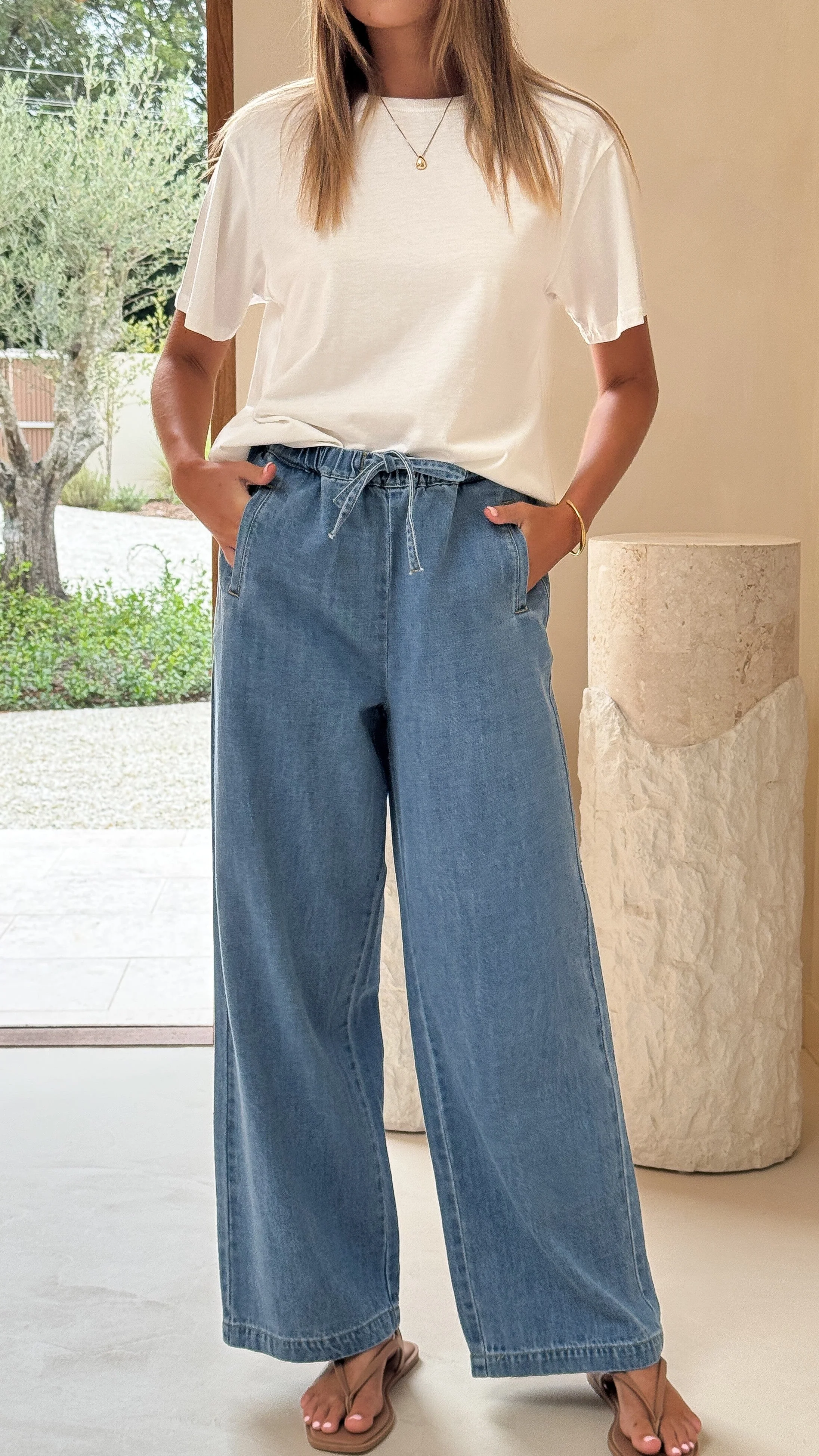 Darby Pant - Mid Blue Denim