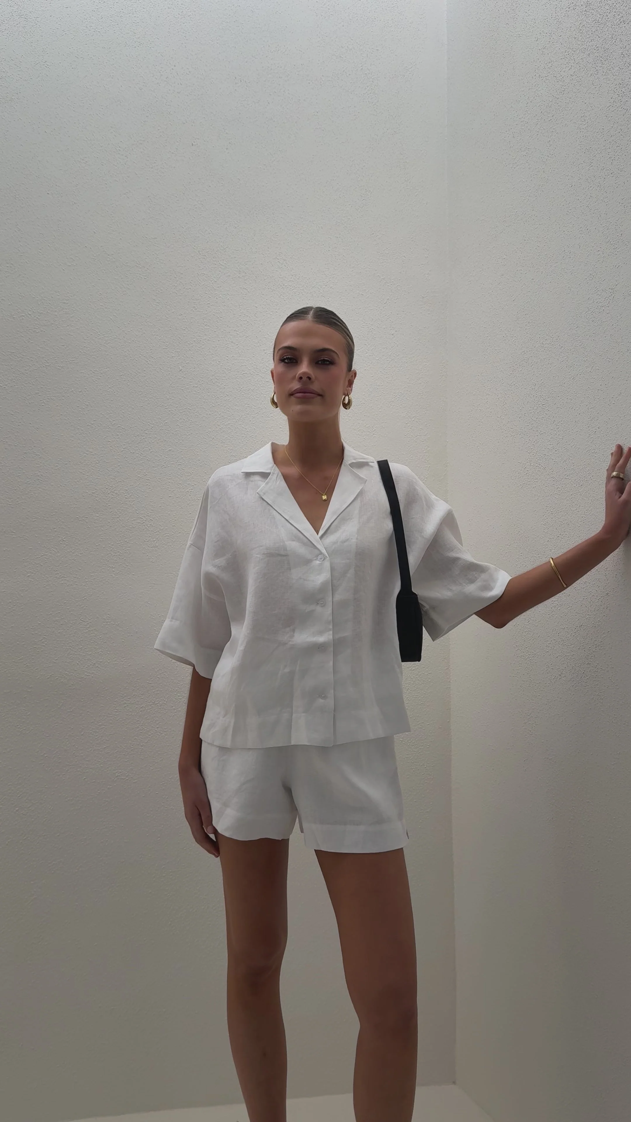 Luna Button Up Shirt - White
