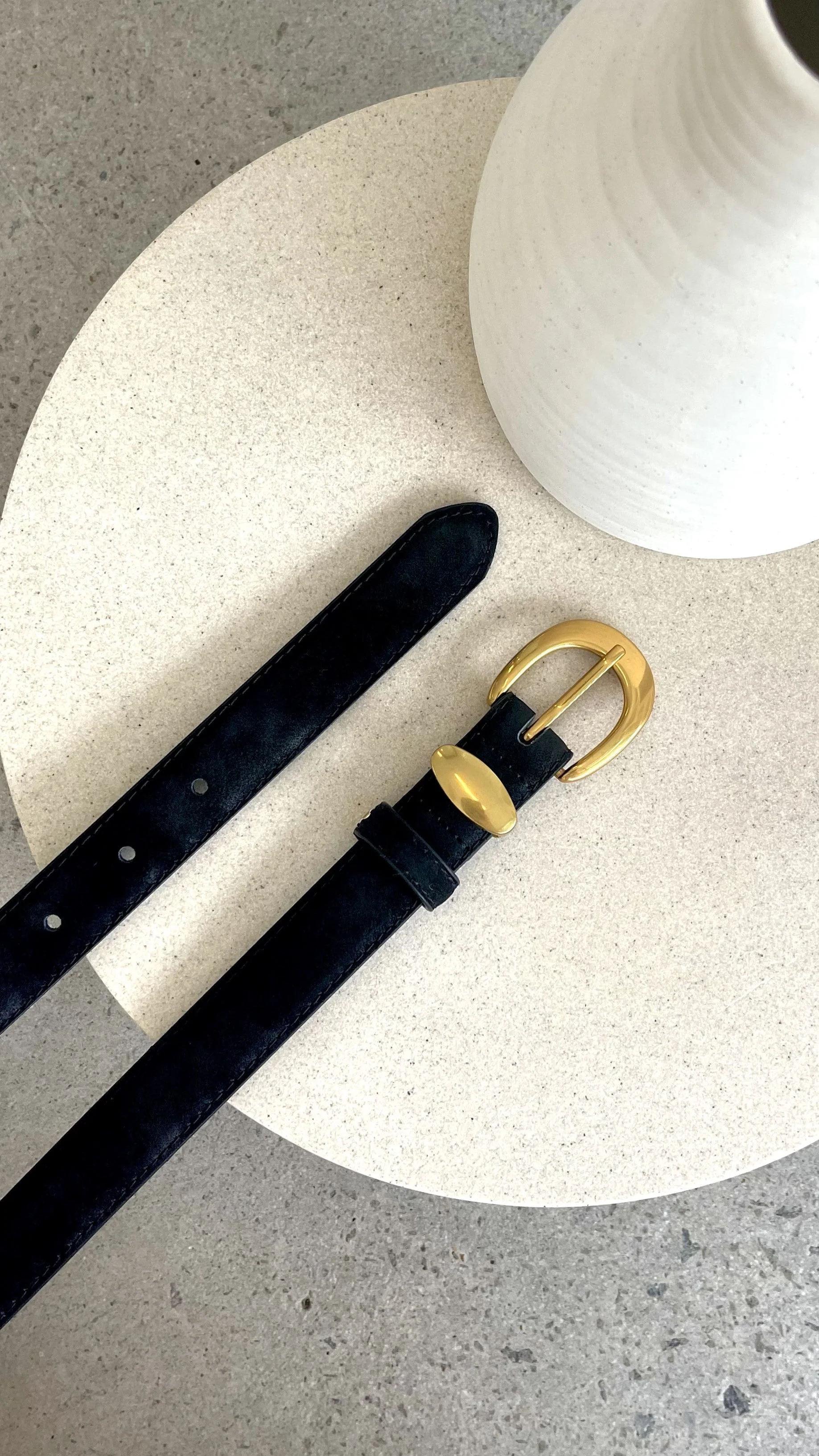 Maya Leather Belt - Black