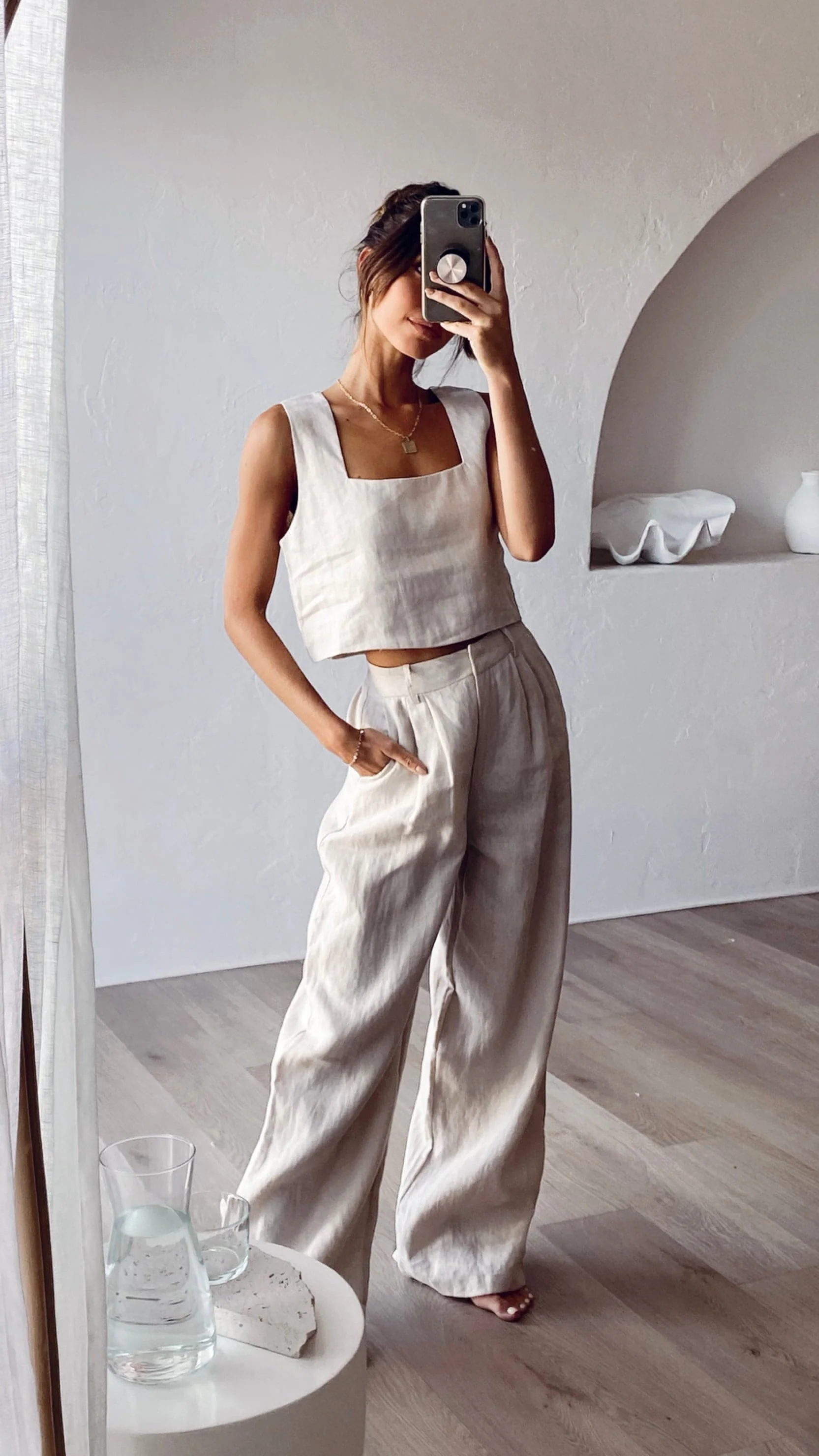 Tillie Crop Top - Oatmeal