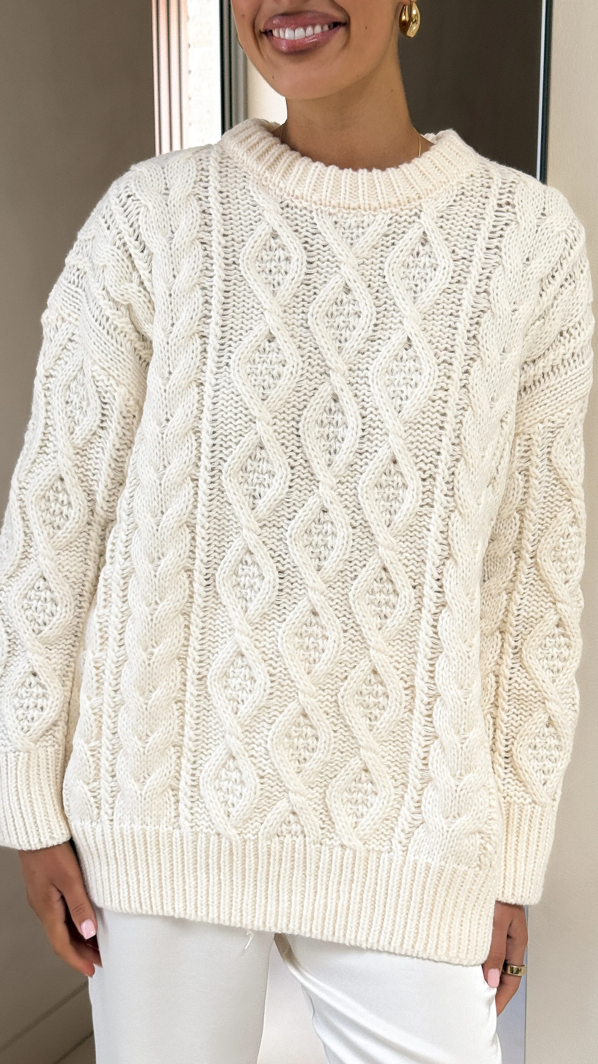 Valentina Knit Sweater - Cream