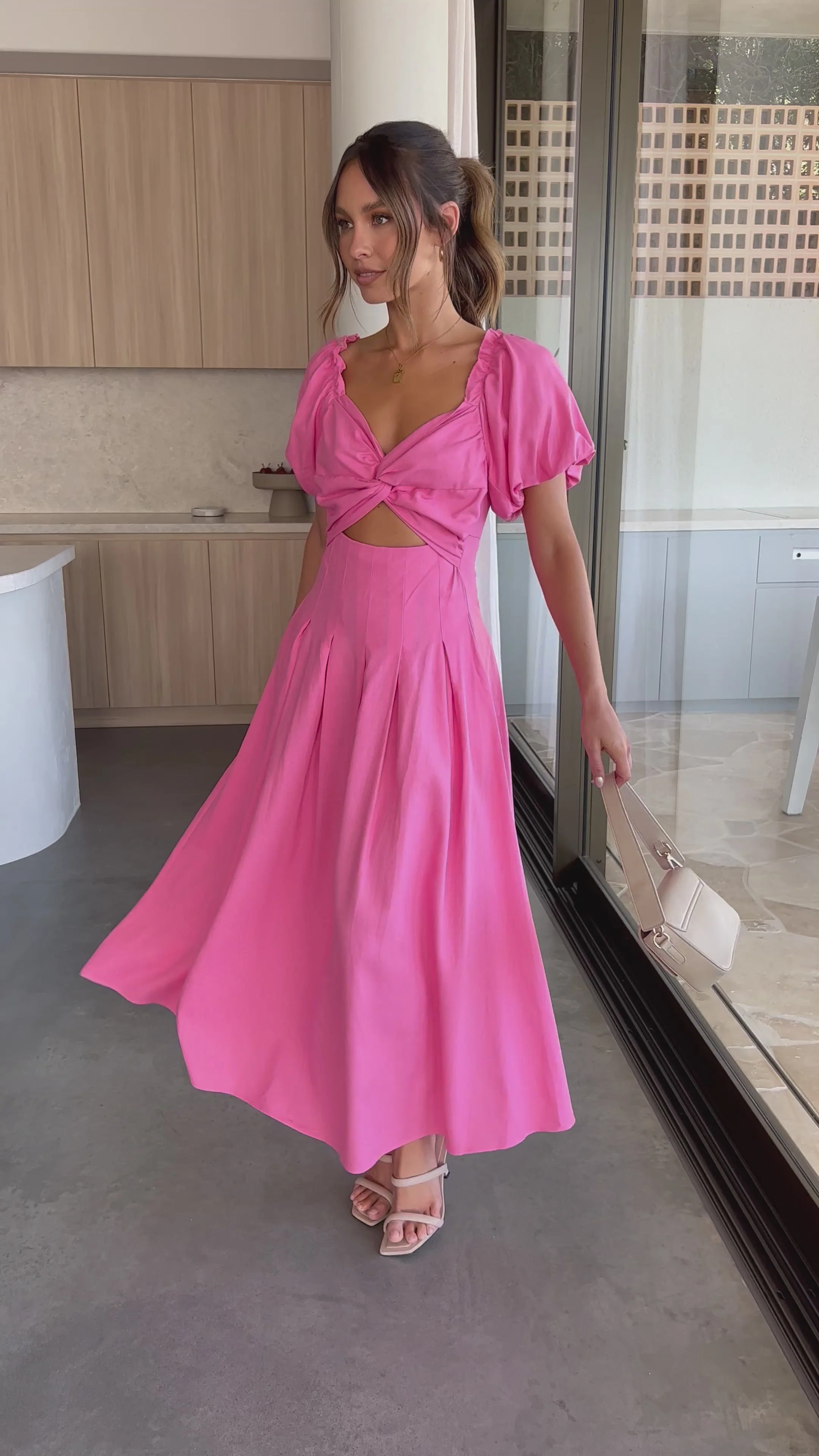 Christina Maxi Dress - Hot Pink