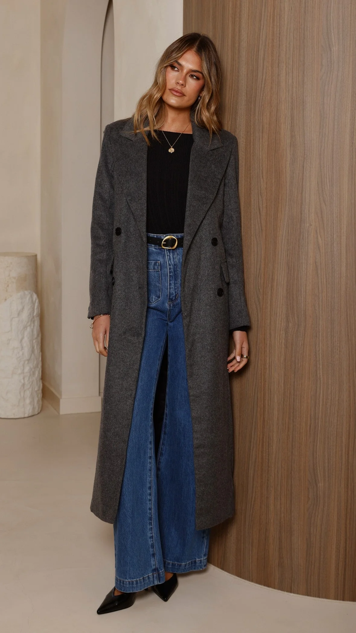 MVN - Lost In New York Coat - Charcoal