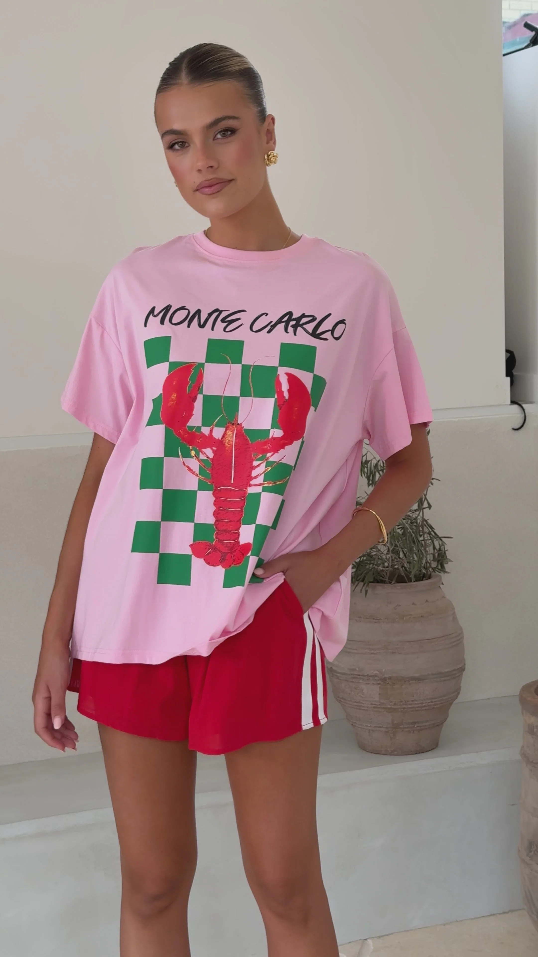 Monte Carlo Shirt and Shorts Set - Lobster