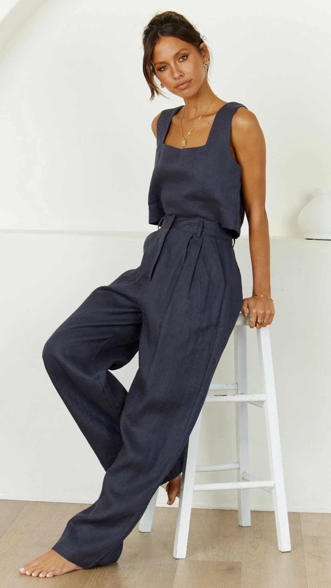 Tillie Crop Top - Ink