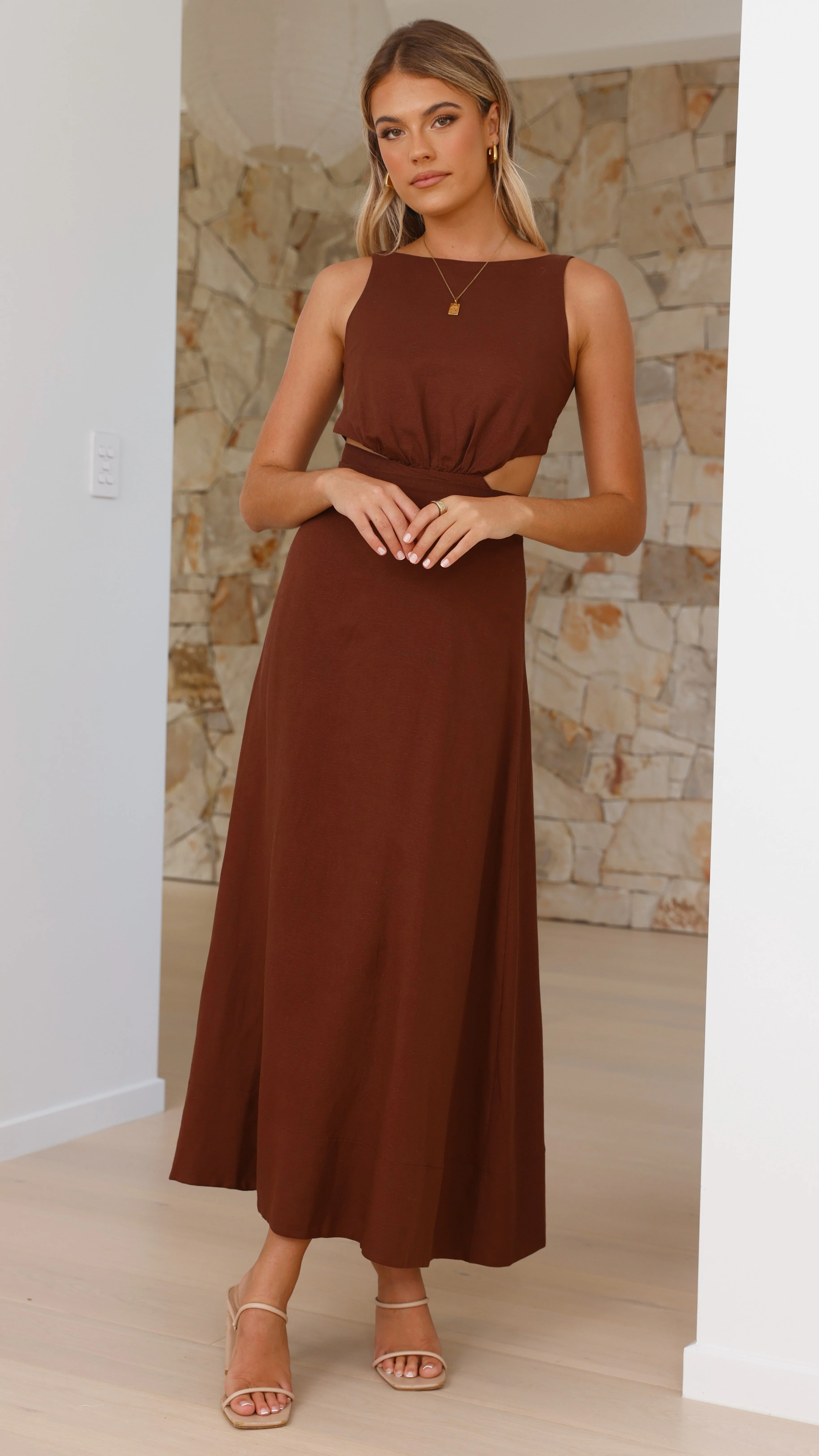 Kimberley Maxi Dress - Chocolate