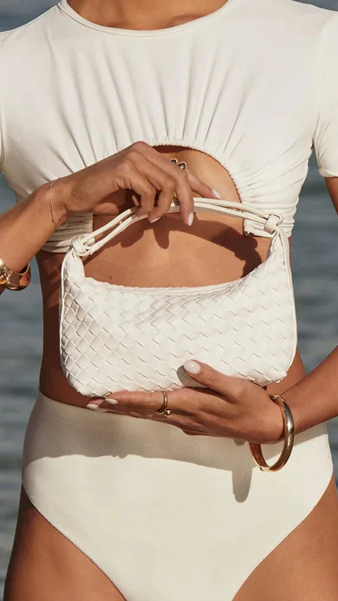 Isabelle Handle Bag - White