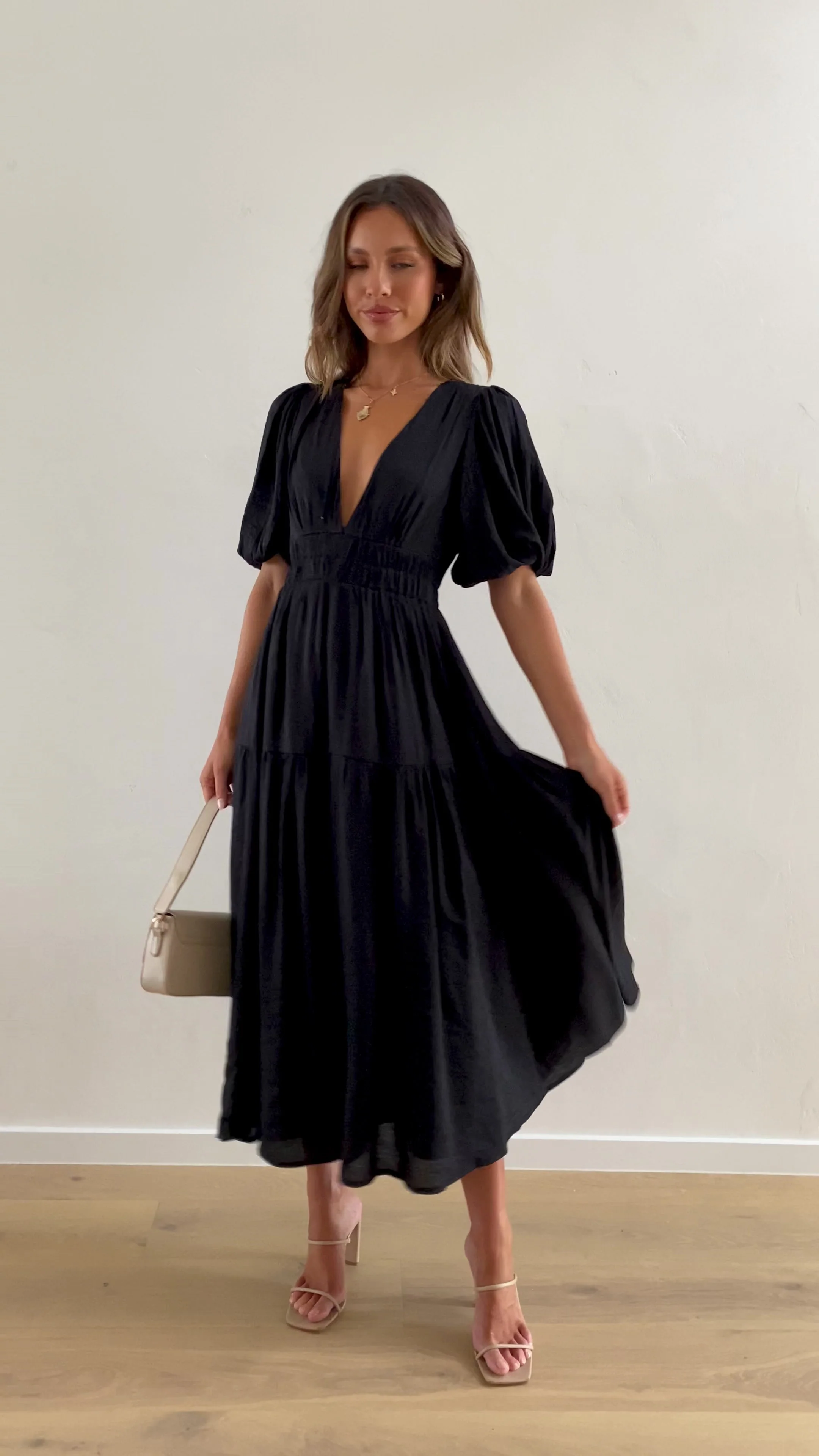 Erin Midi Dress - Black