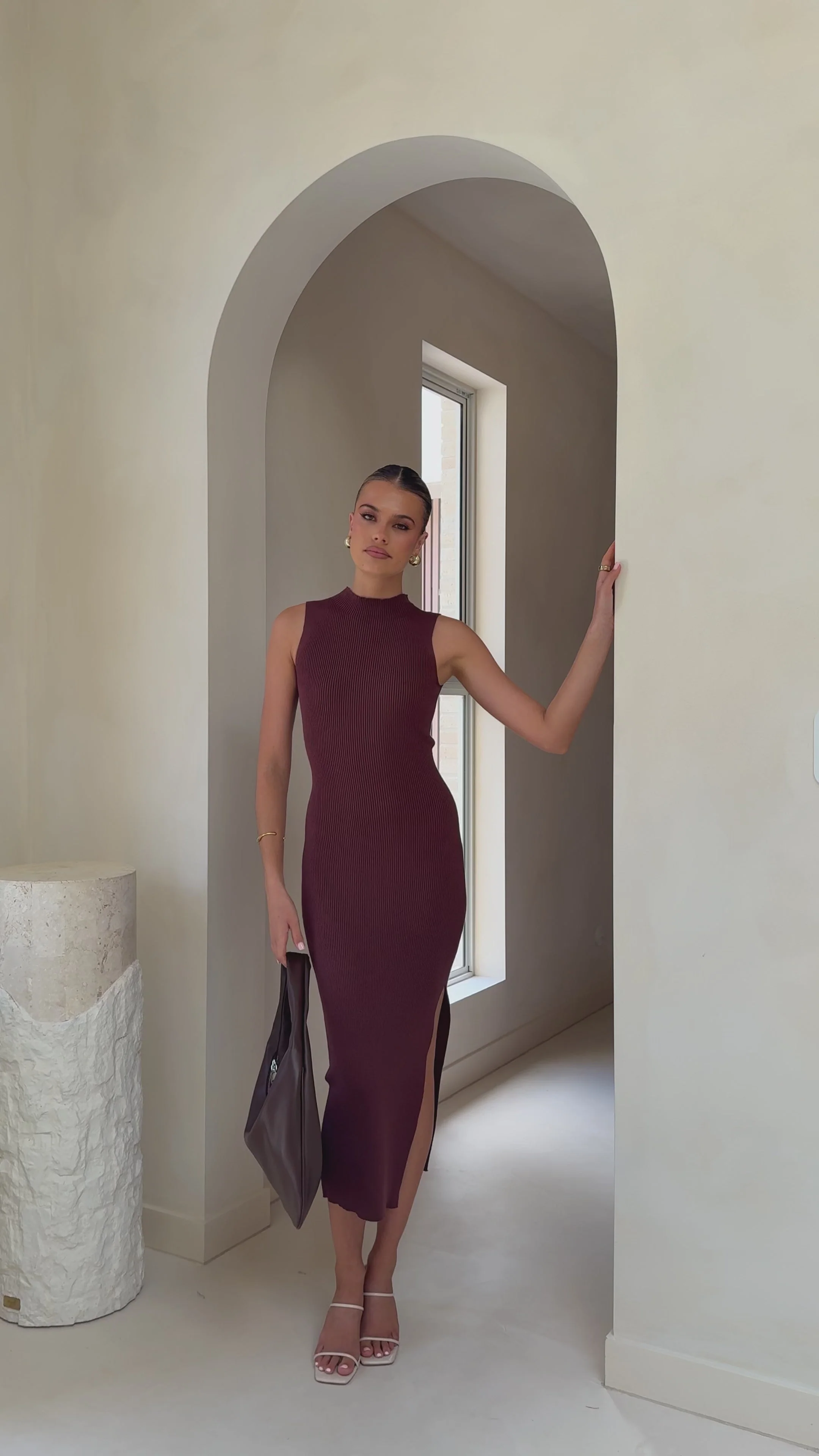 Mae Knit Dress - Chocolate