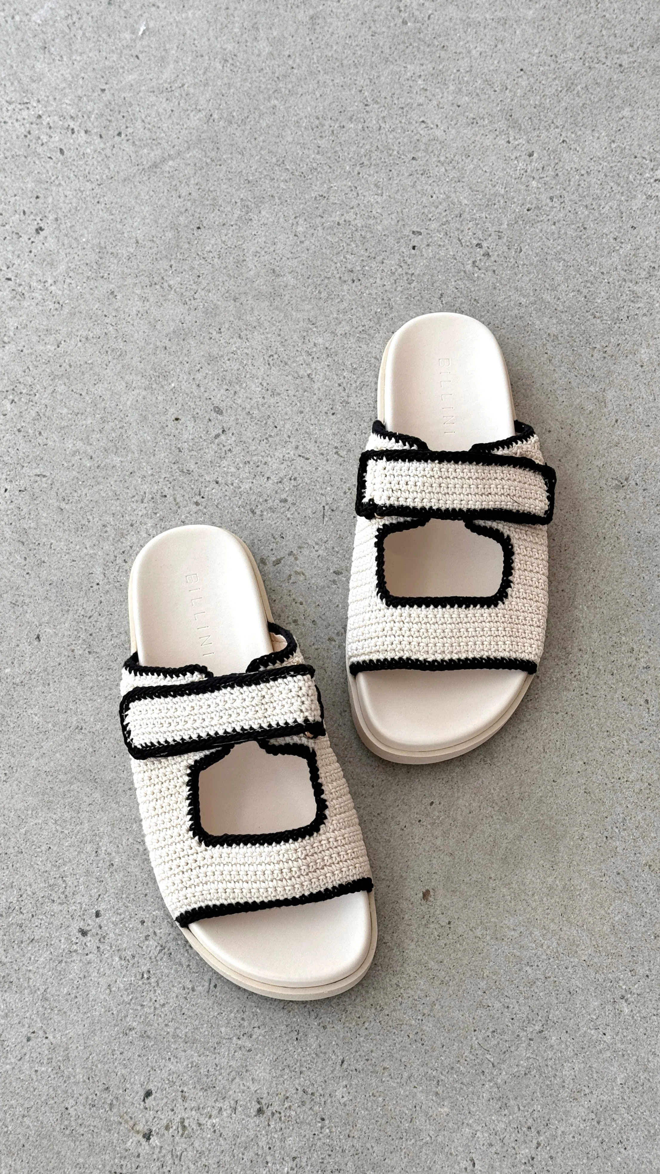 Abbot Sandals - White / Black Contrast