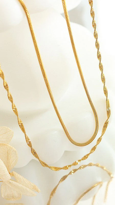 Sarah Twist Necklace Set - Gold