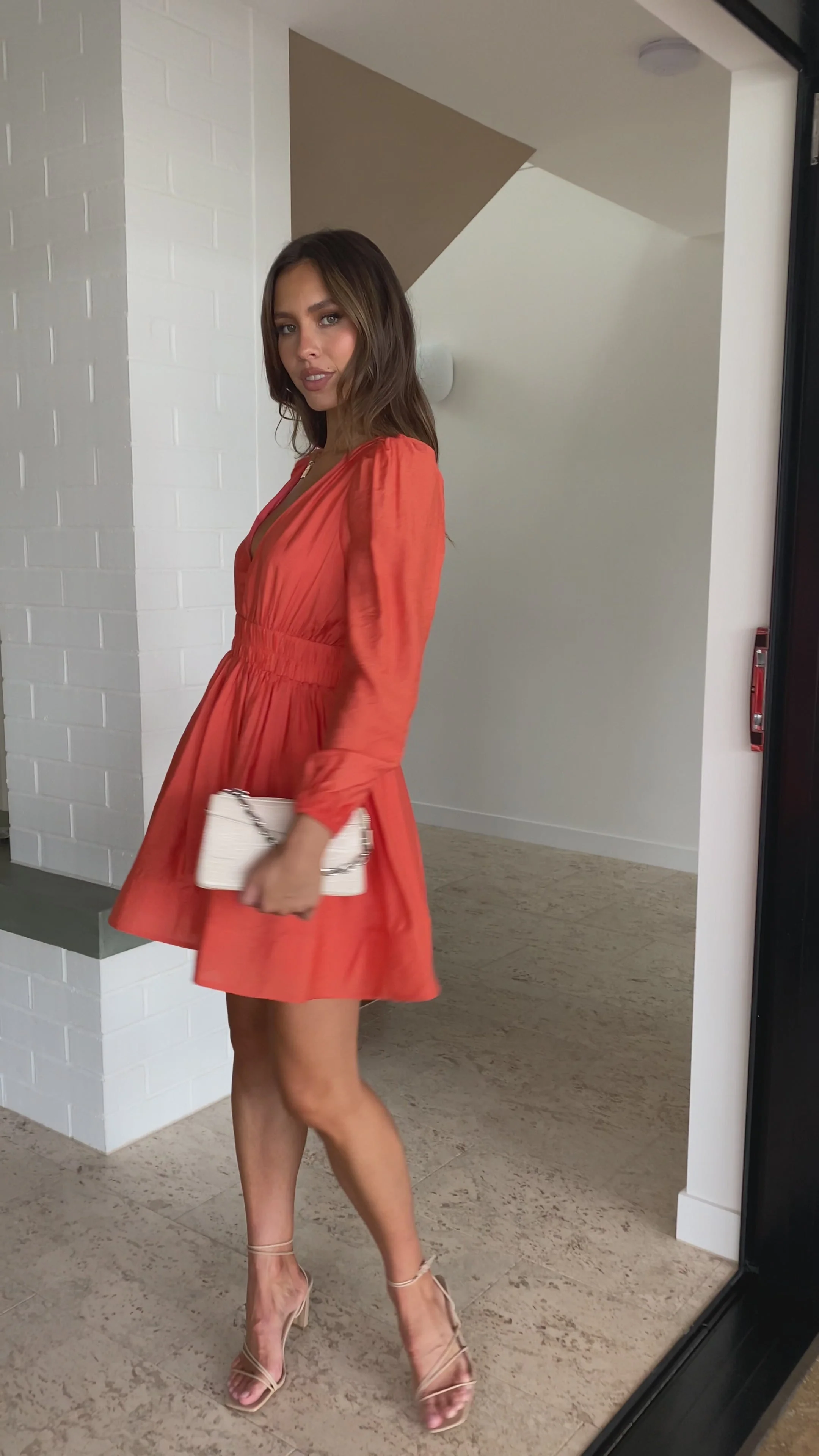 Charlotte Mini Dress - Melon