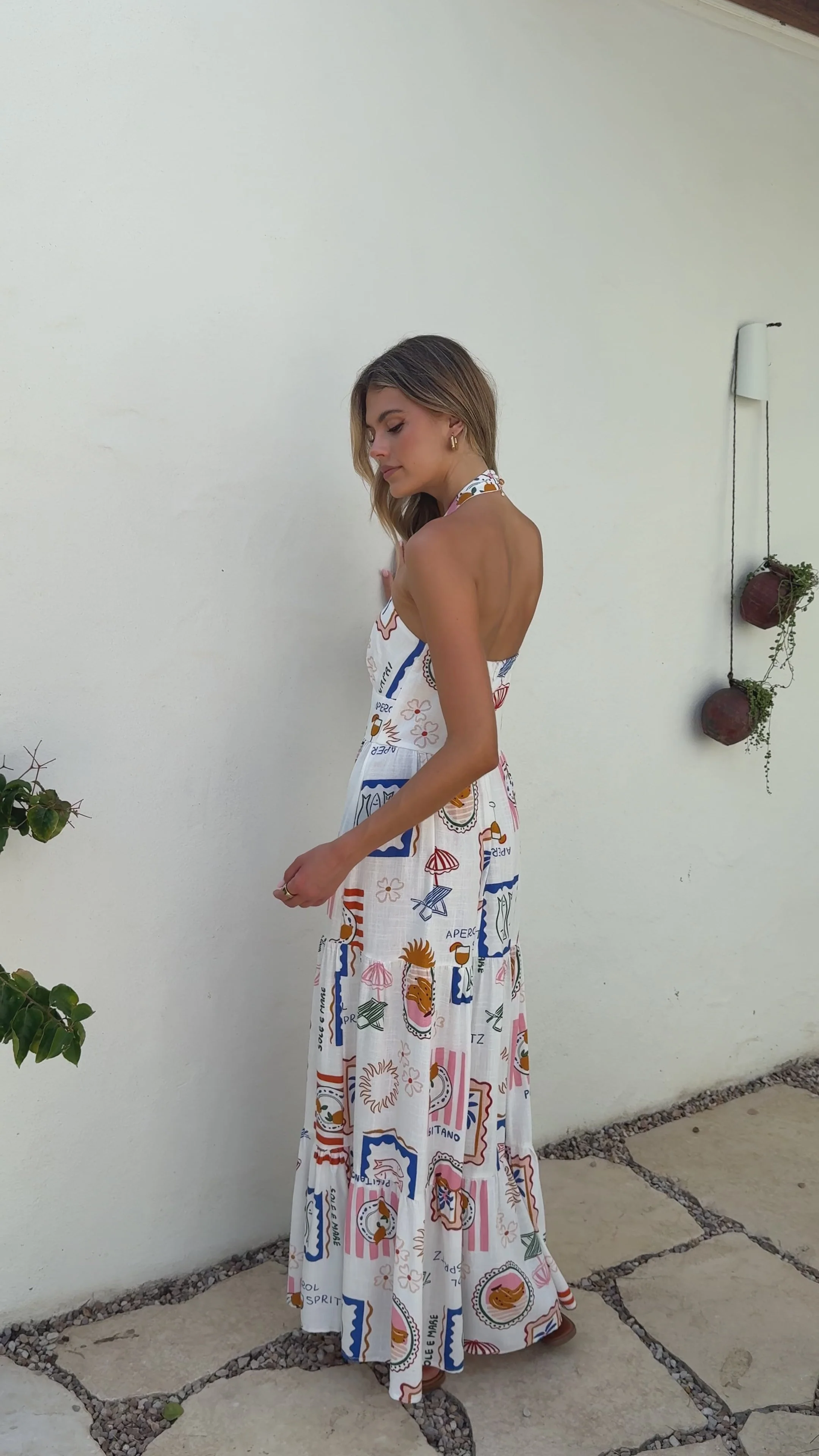 Athea Maxi Dress - Ocean Oasis Print