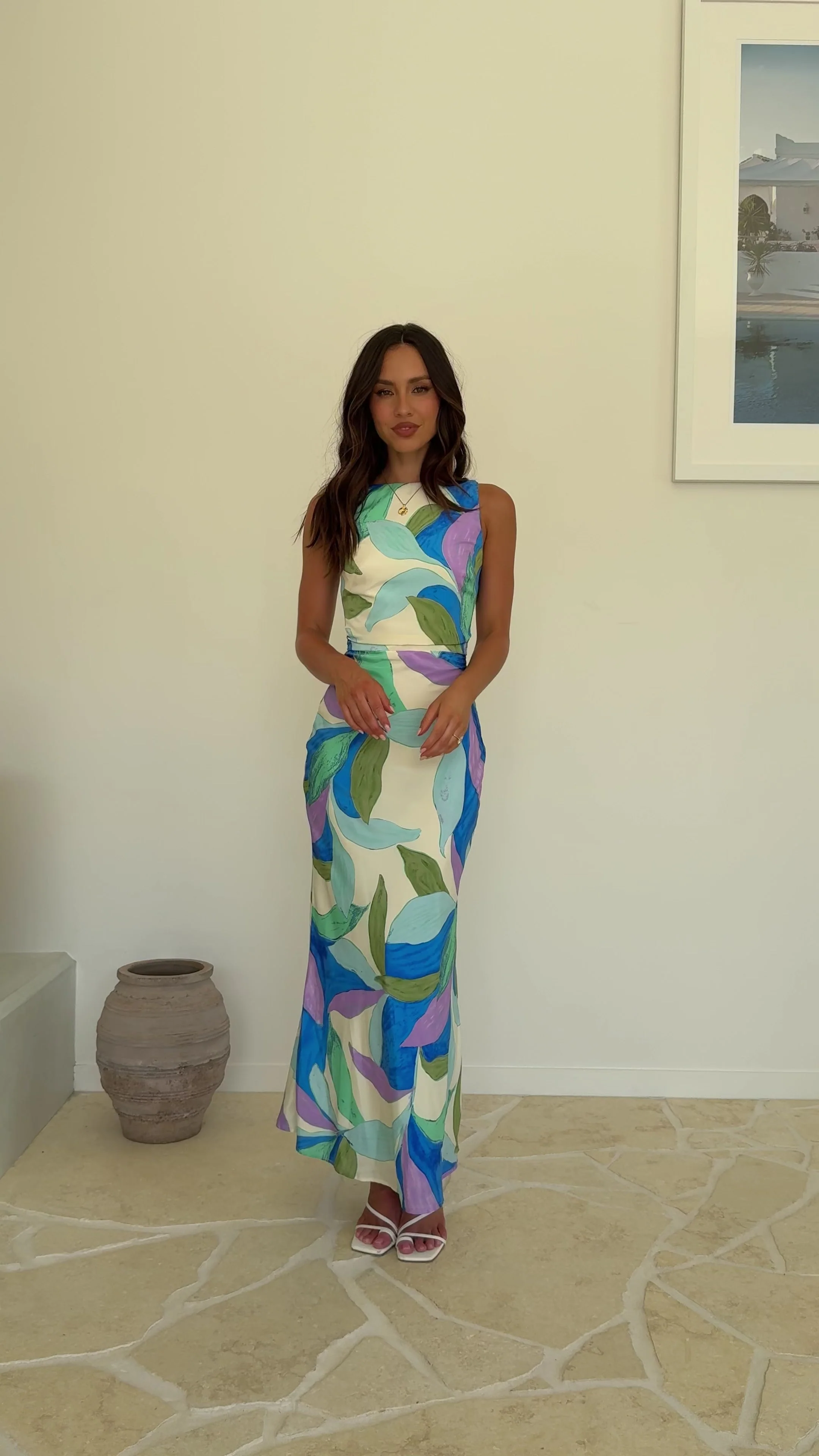 Helenie Maxi Dress - Blue/Green