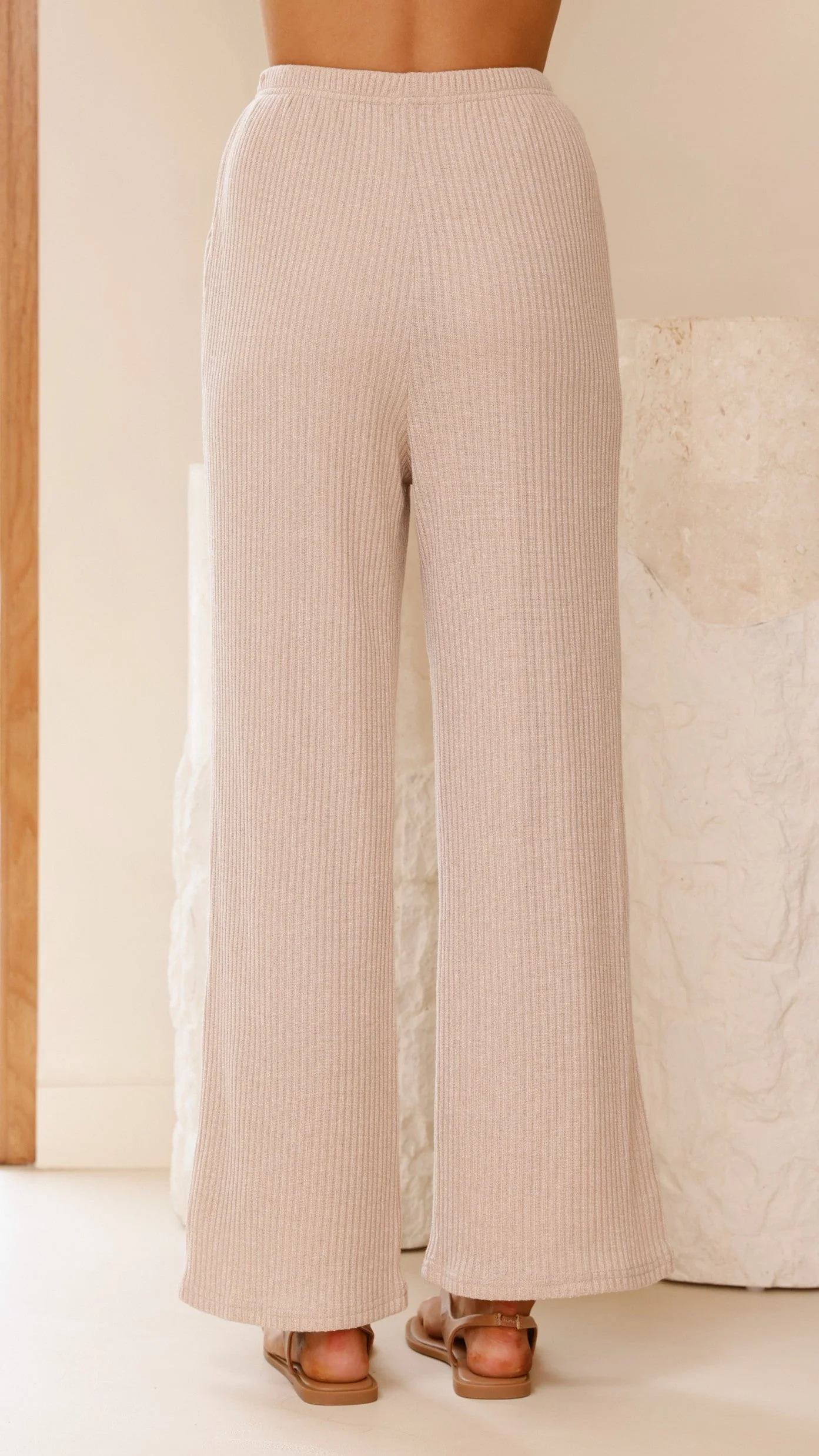 Madian Button Up Shirt and Pants Set - Taupe