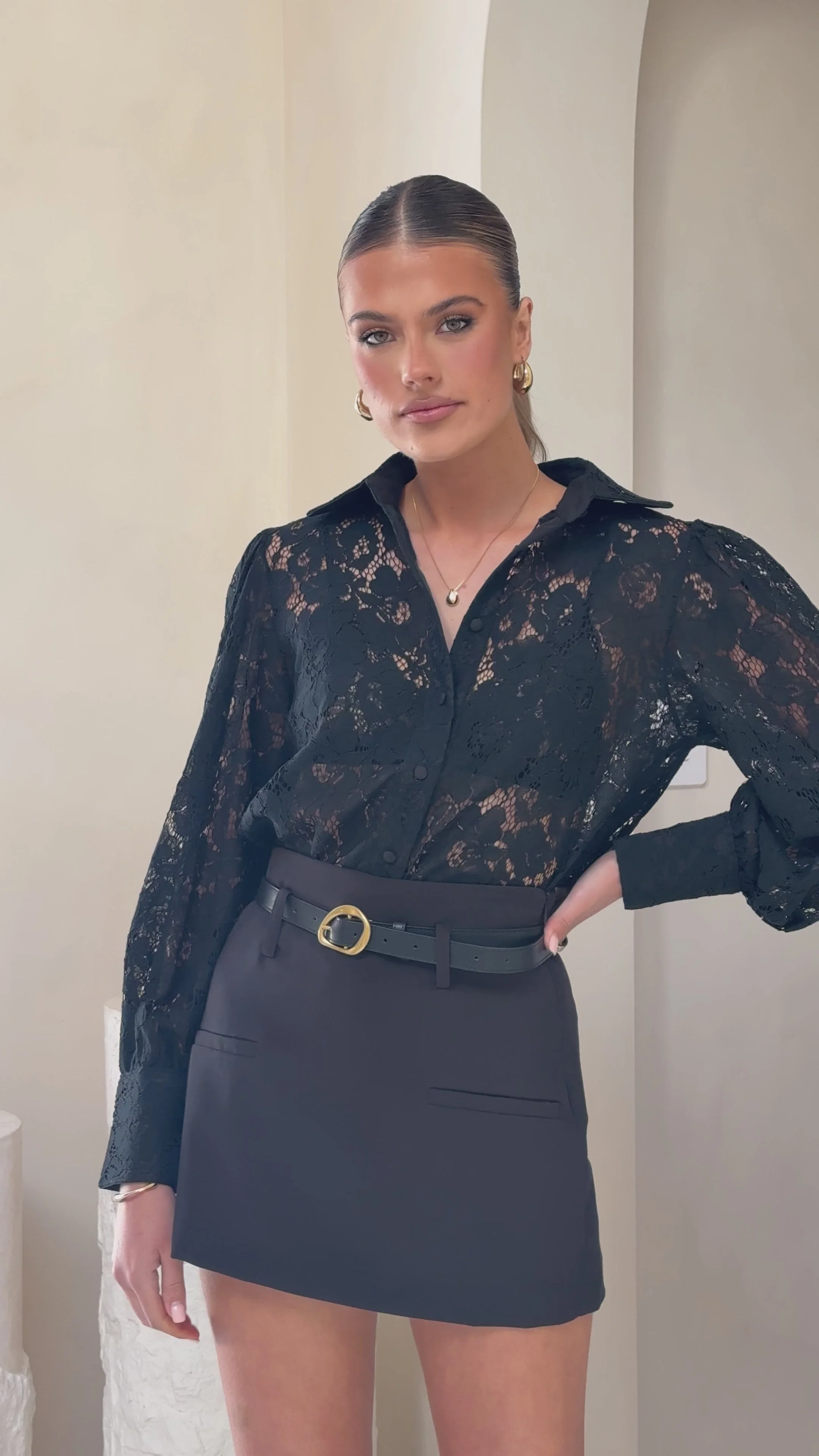 Vivian Lace Top - Black