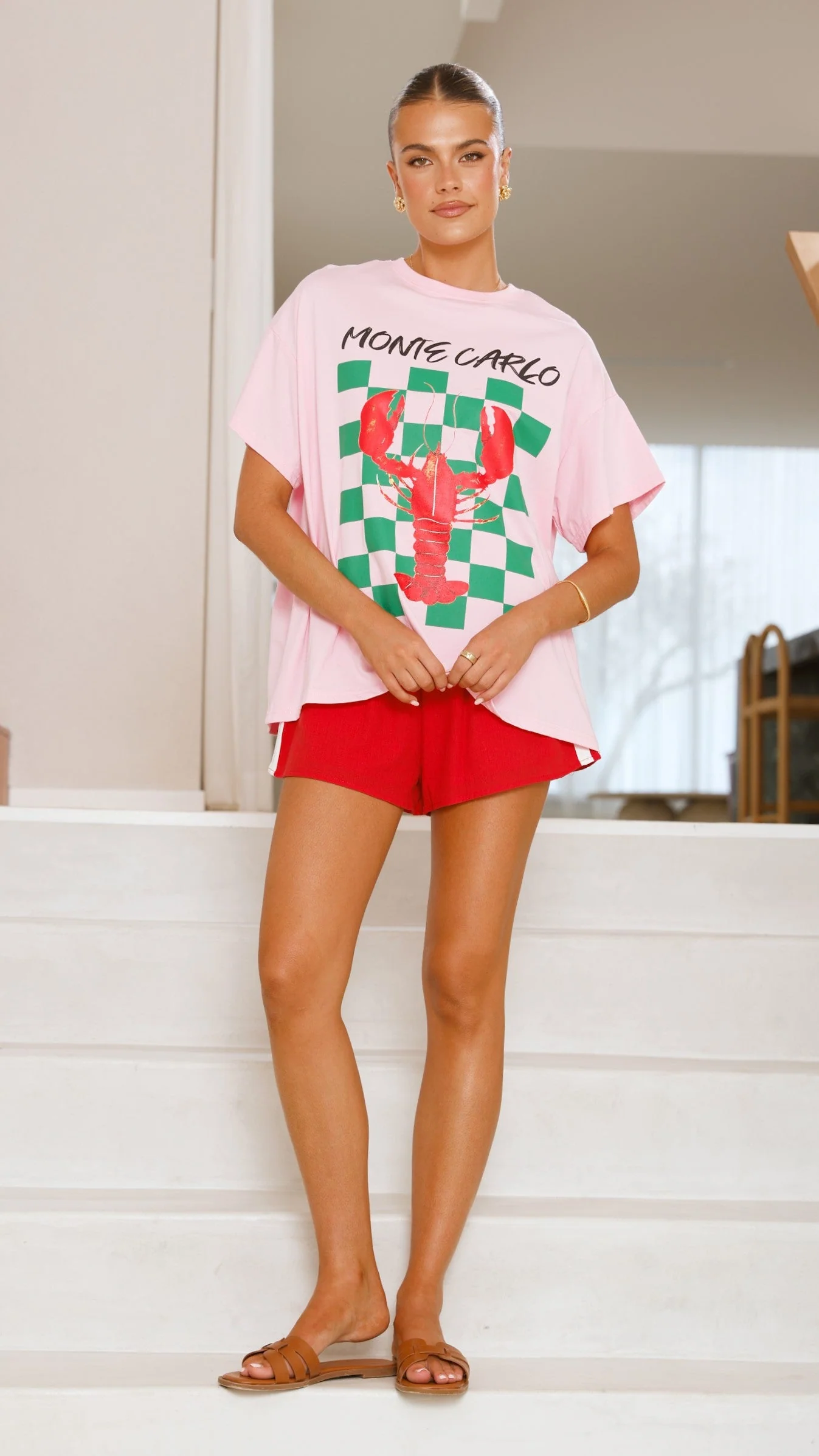 Monte Carlo Shirt and Shorts Set - Lobster