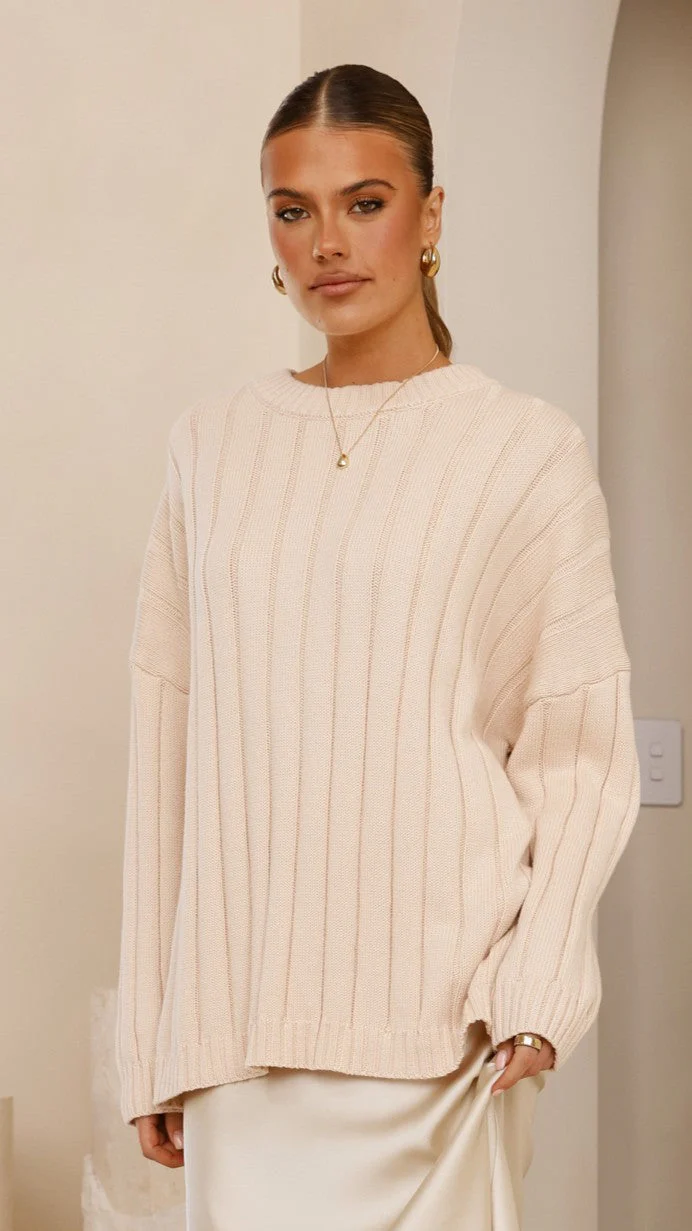 Naiva Oversized Knit - Cream