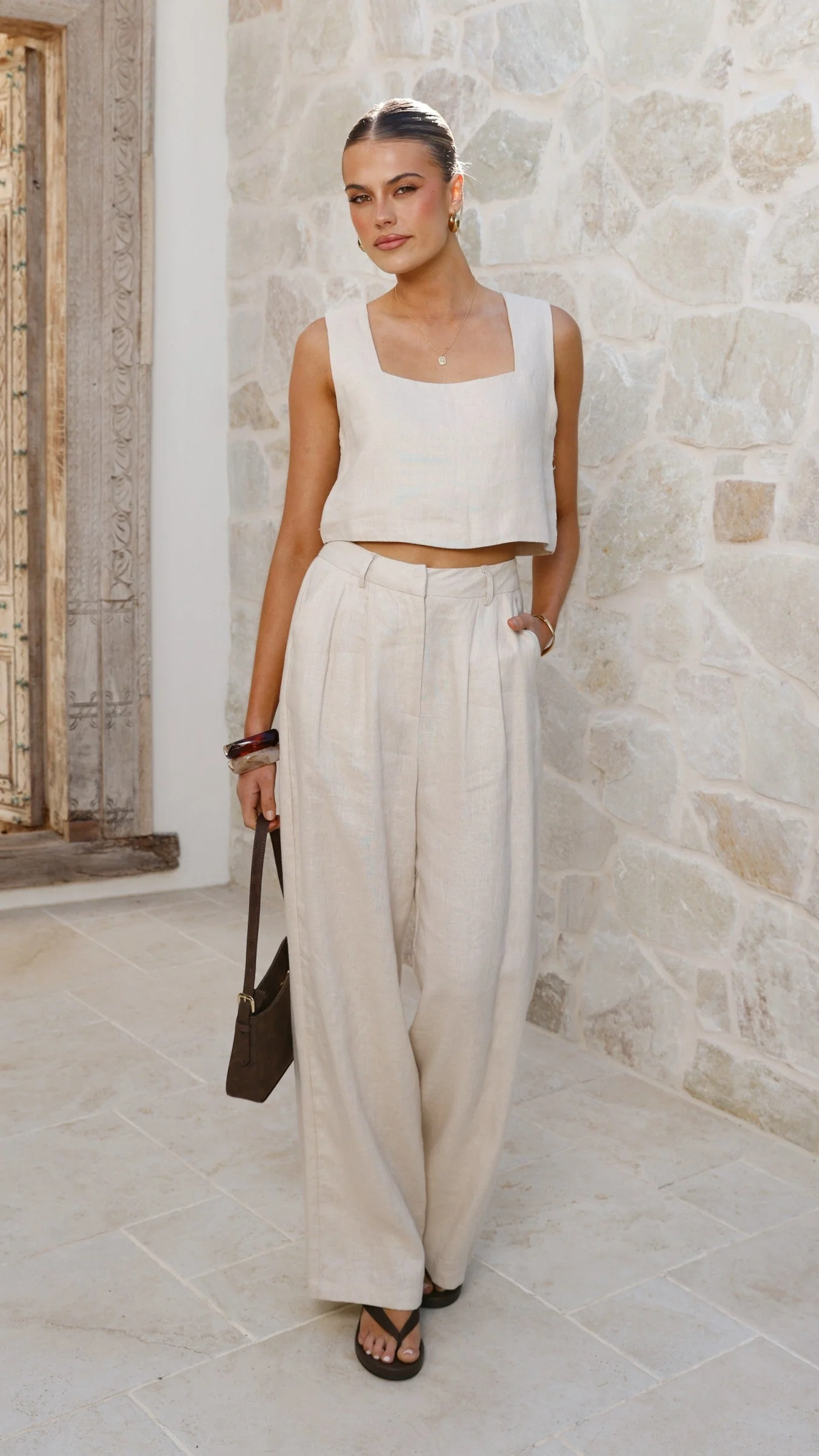 Tillie Crop Top - Oatmeal