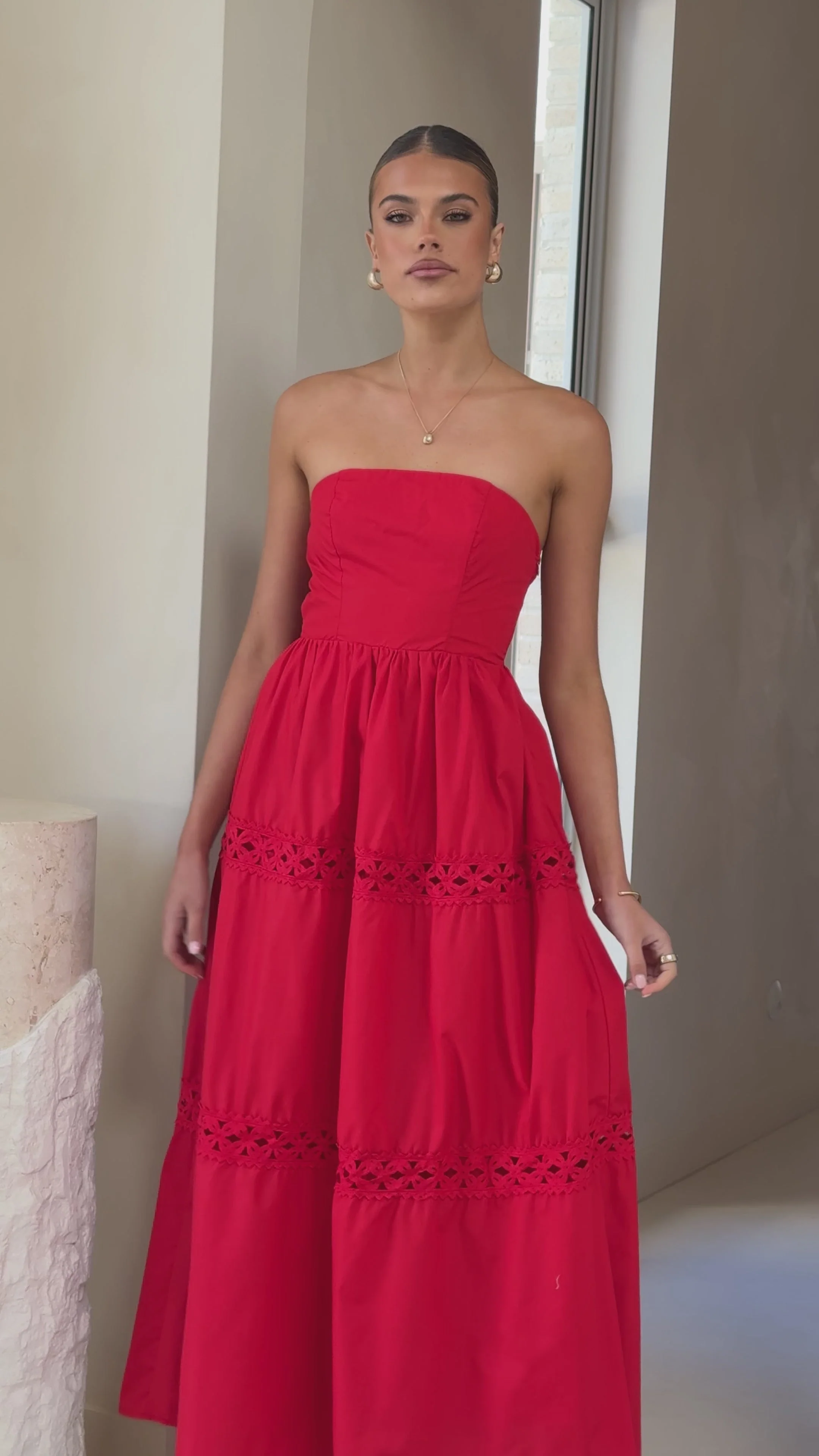 Silene Maxi Dress - Red