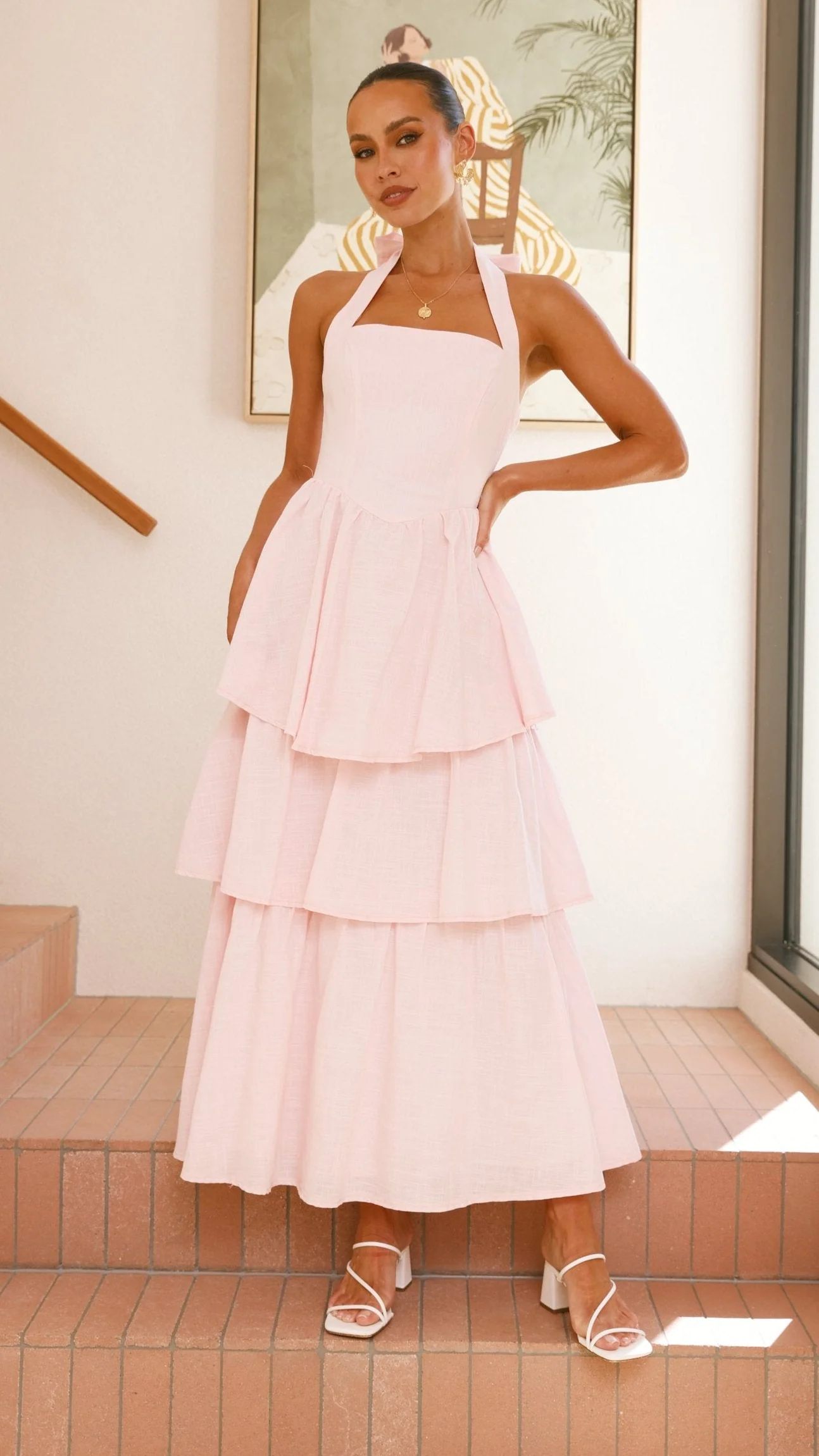 Danais Maxi Dress - Pink