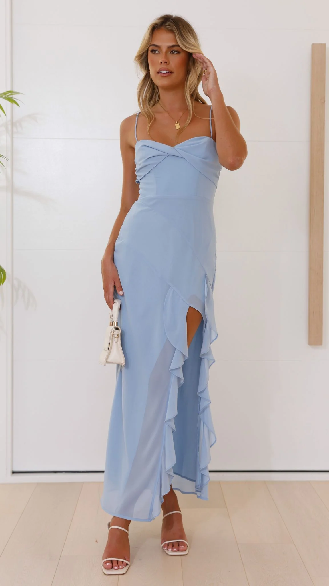 Kiyah Midi Dress - Blue