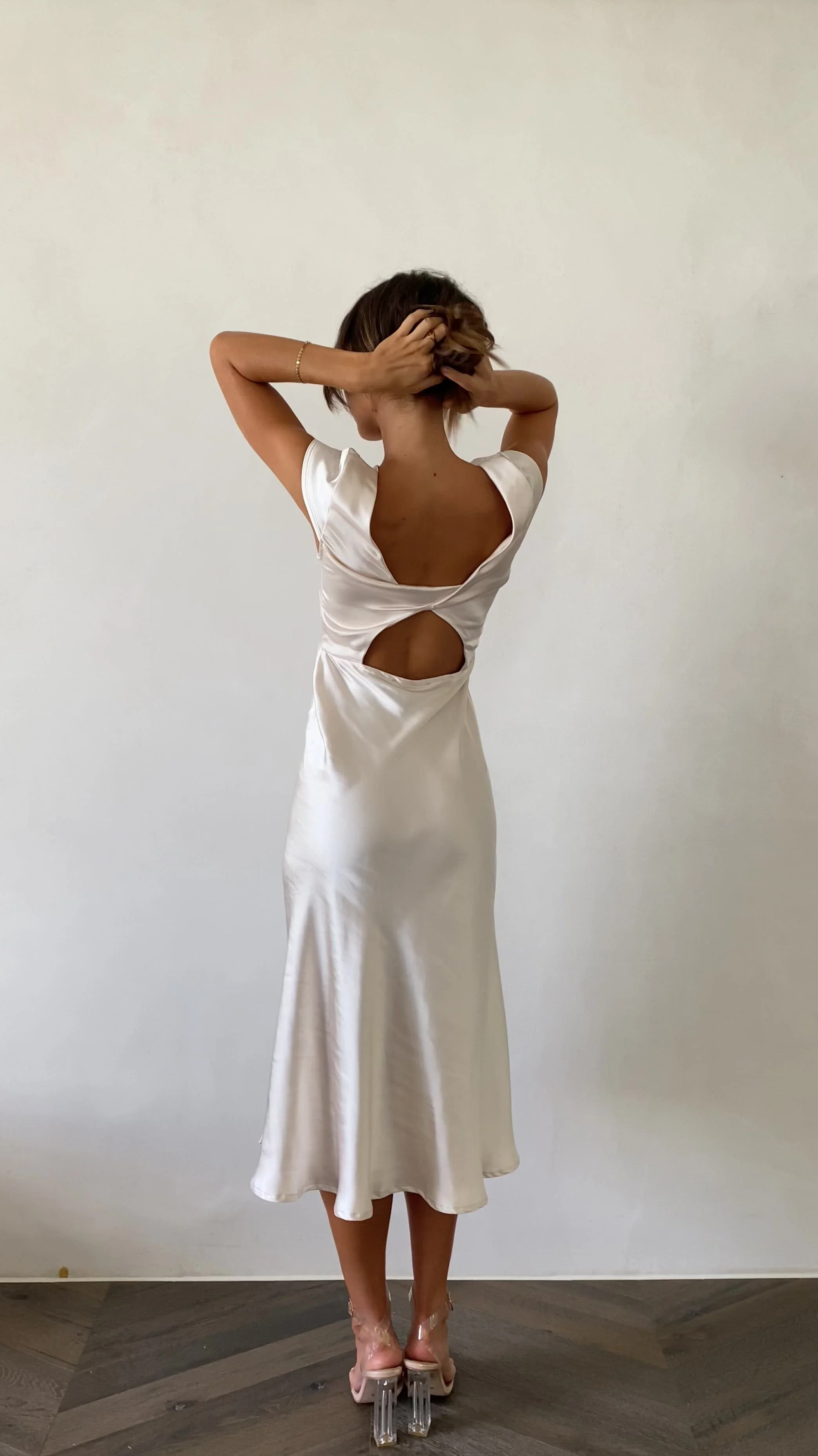 Ivana Midi Dress - Champagne