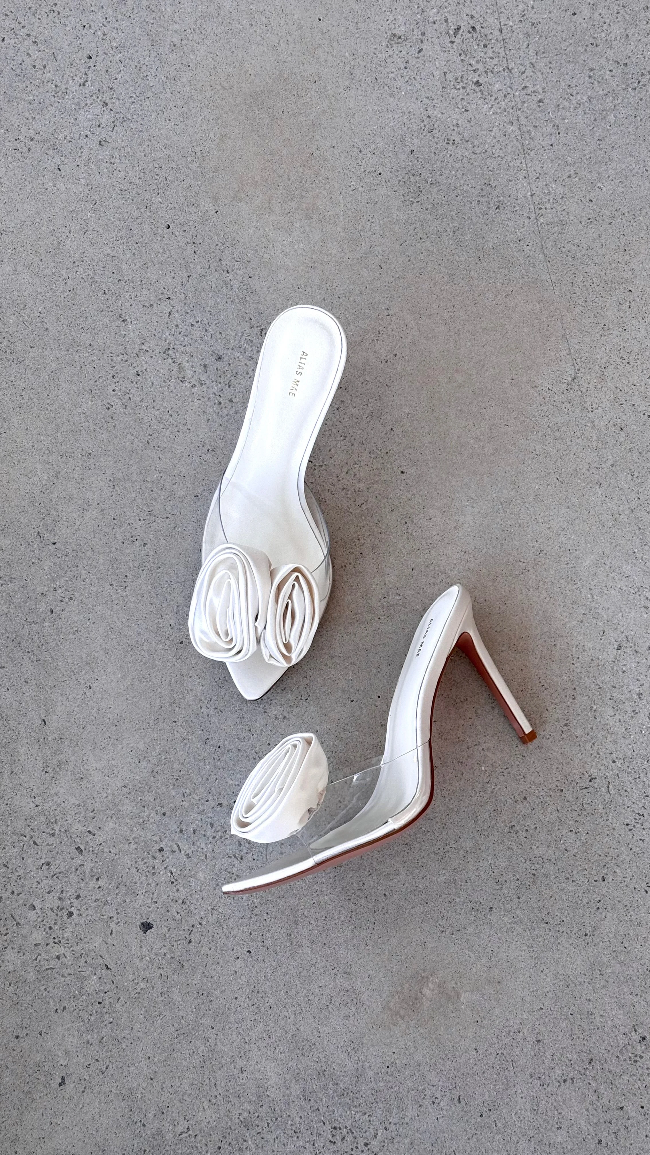 Casey Heel - Ivory Satin