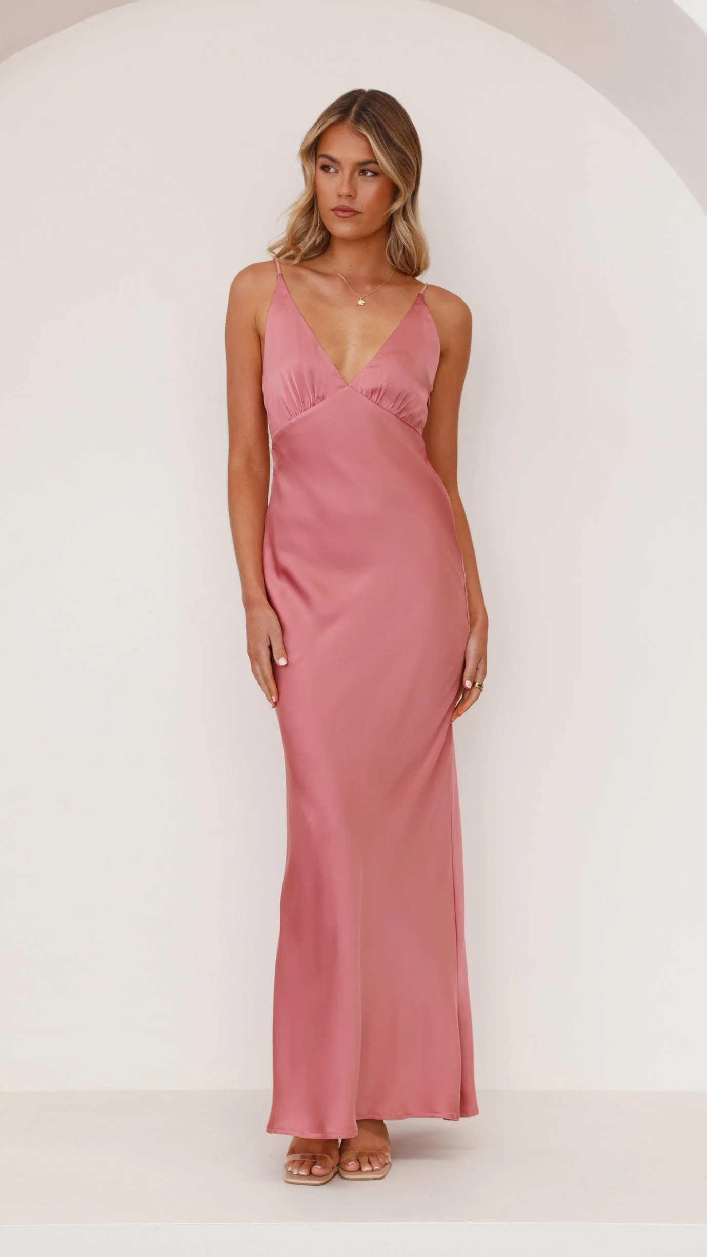 Ziah Maxi Dress - Baked Rose