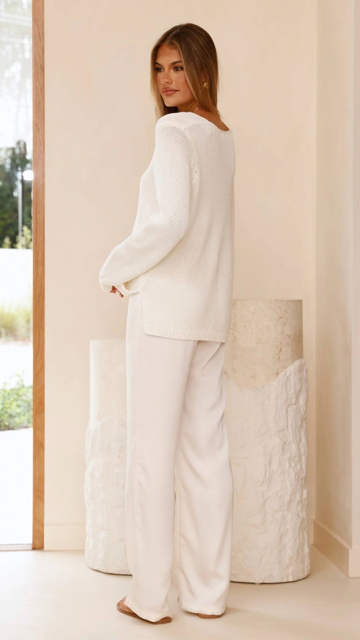 Elani Knit Sweater - Ivory