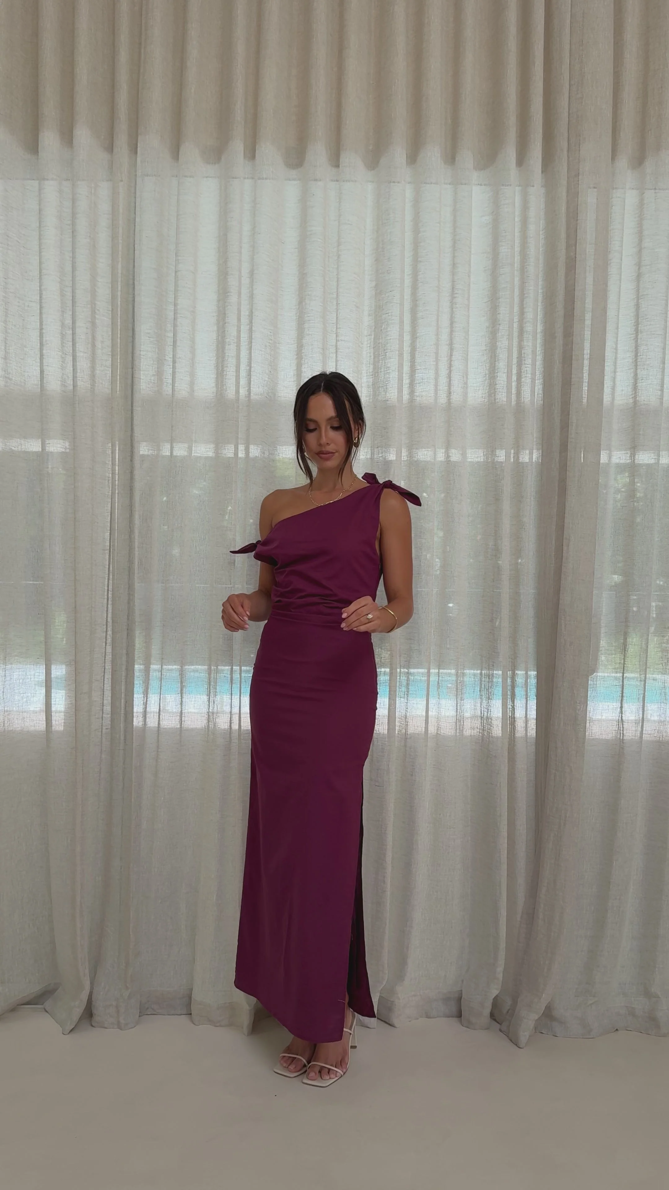 Simone Maxi Dress - Wine
