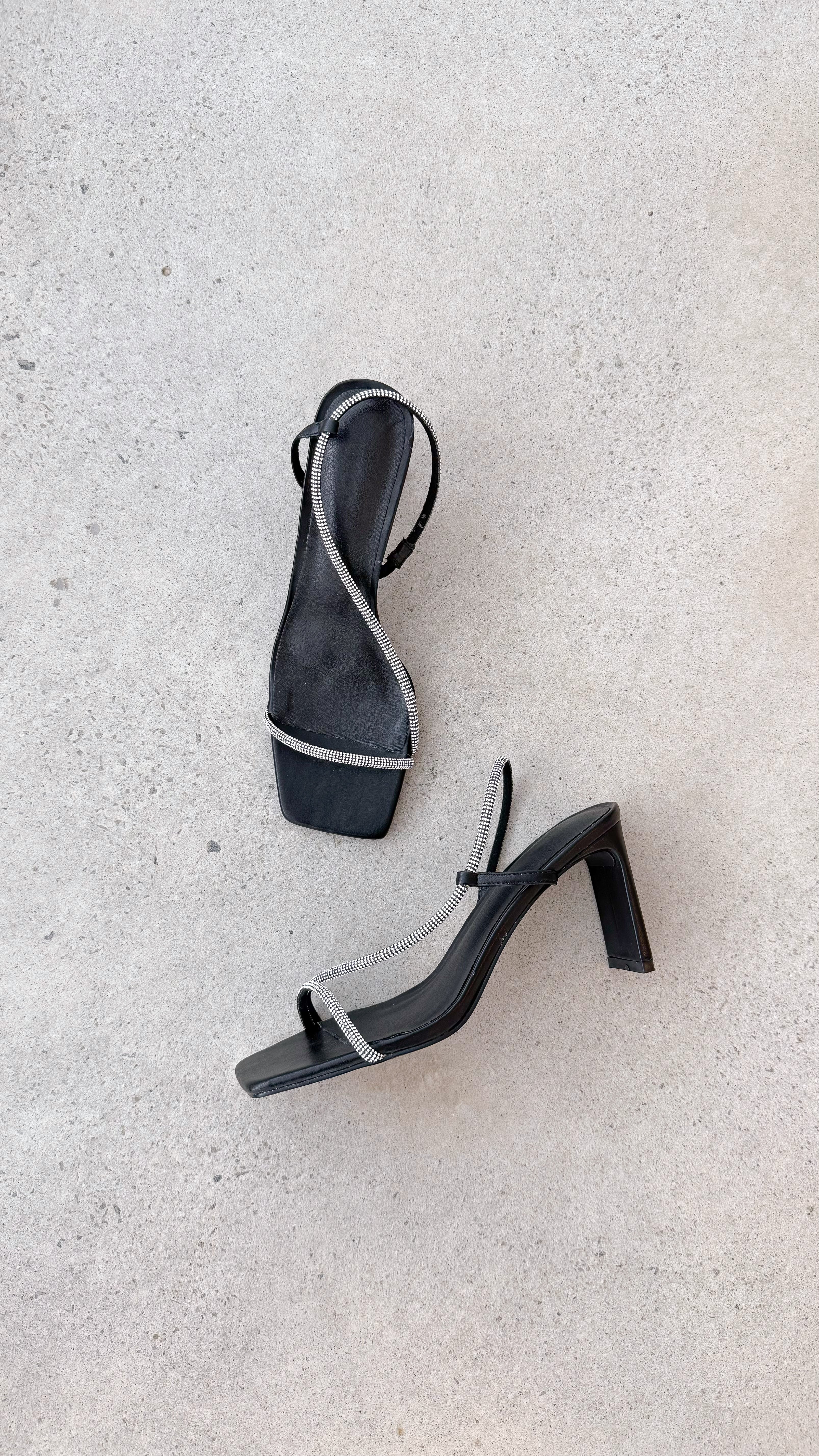Kaye Heels - Black Diamante