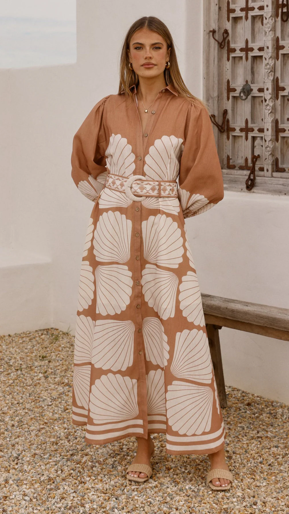 Cheyenne Long Sleeve Maxi Dress - Siena