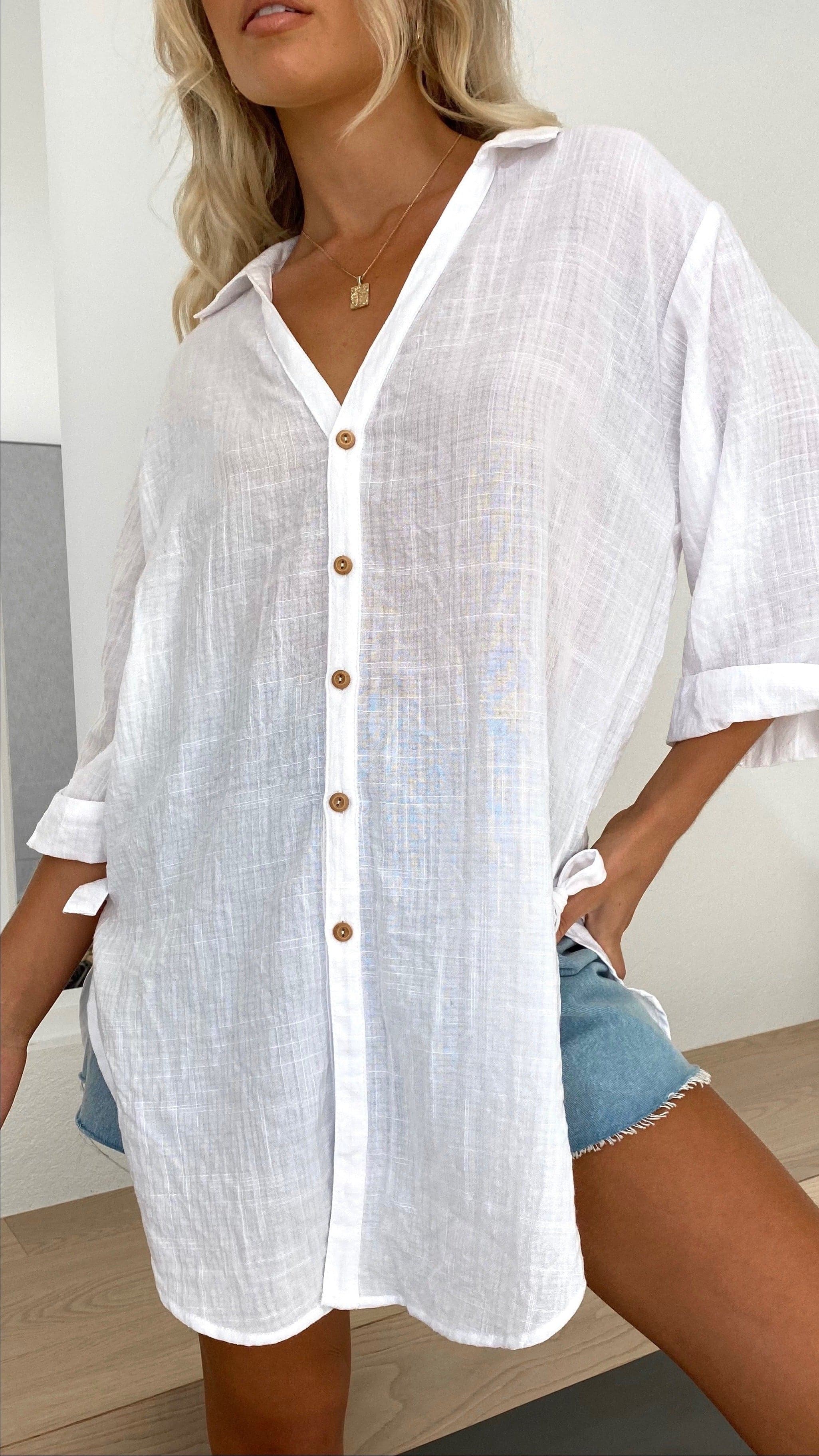 Vesper Short Sleeve Top - White