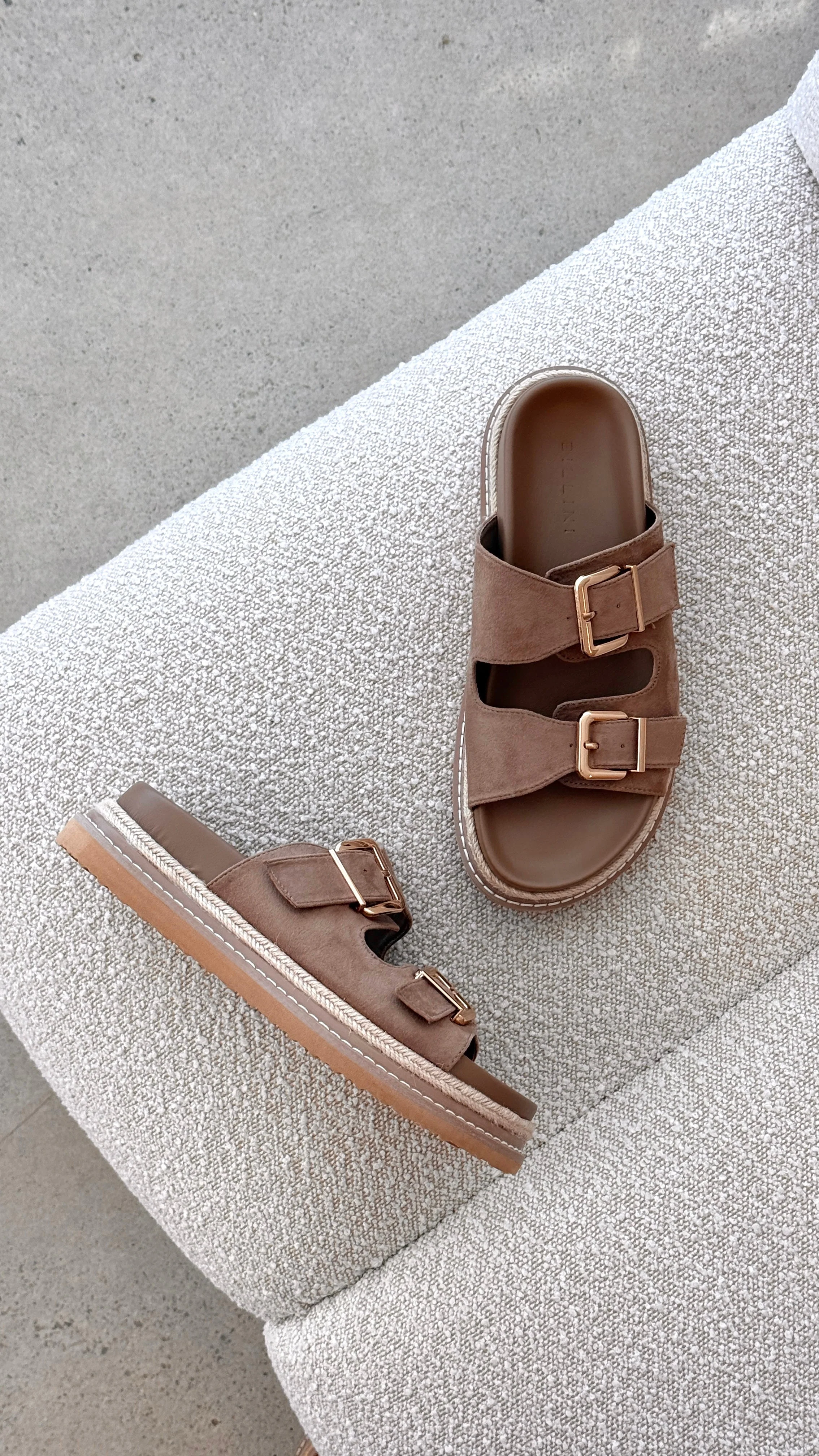 Alder Slide - Fawn Suede