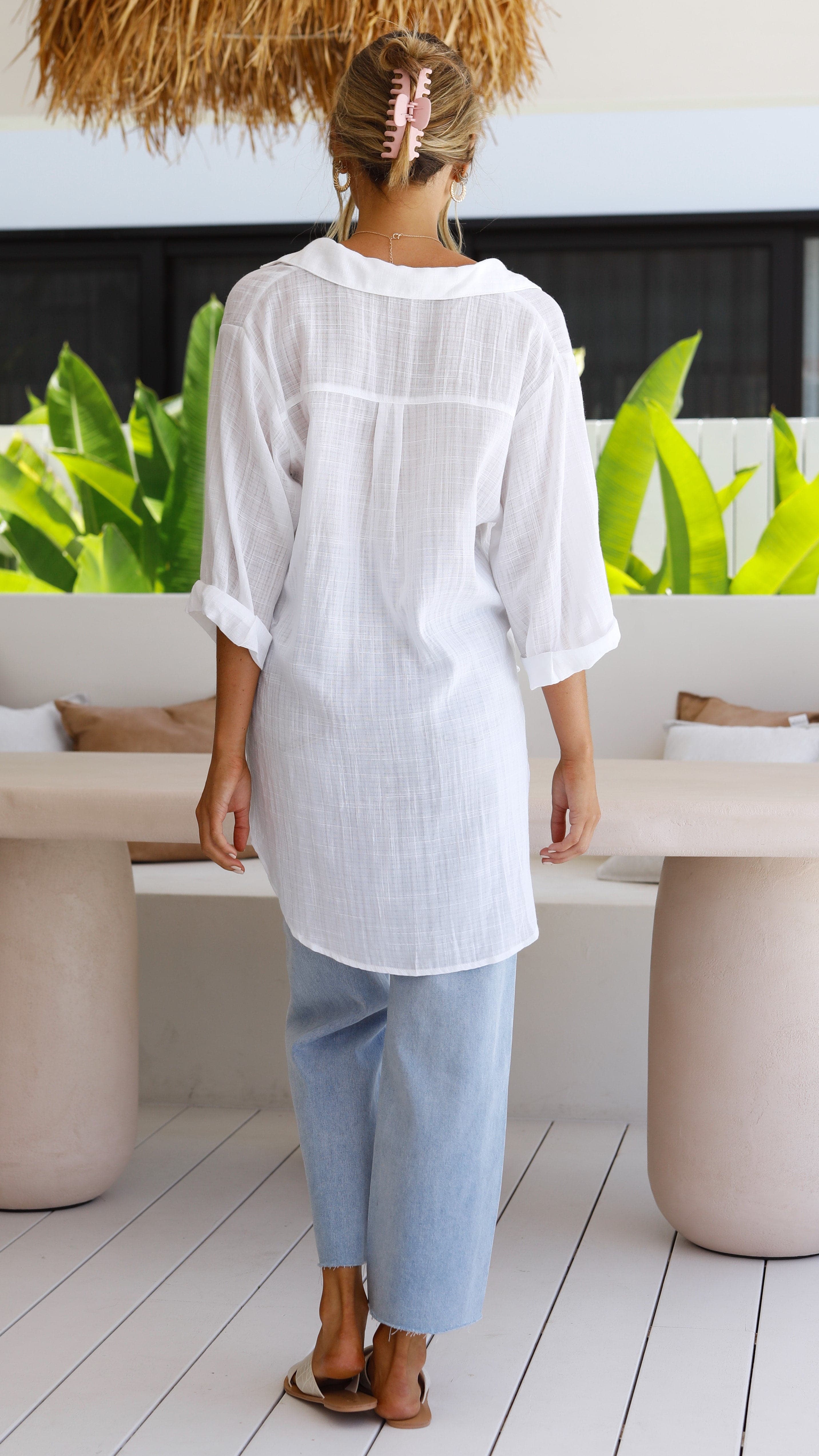 Vesper Short Sleeve Top - White