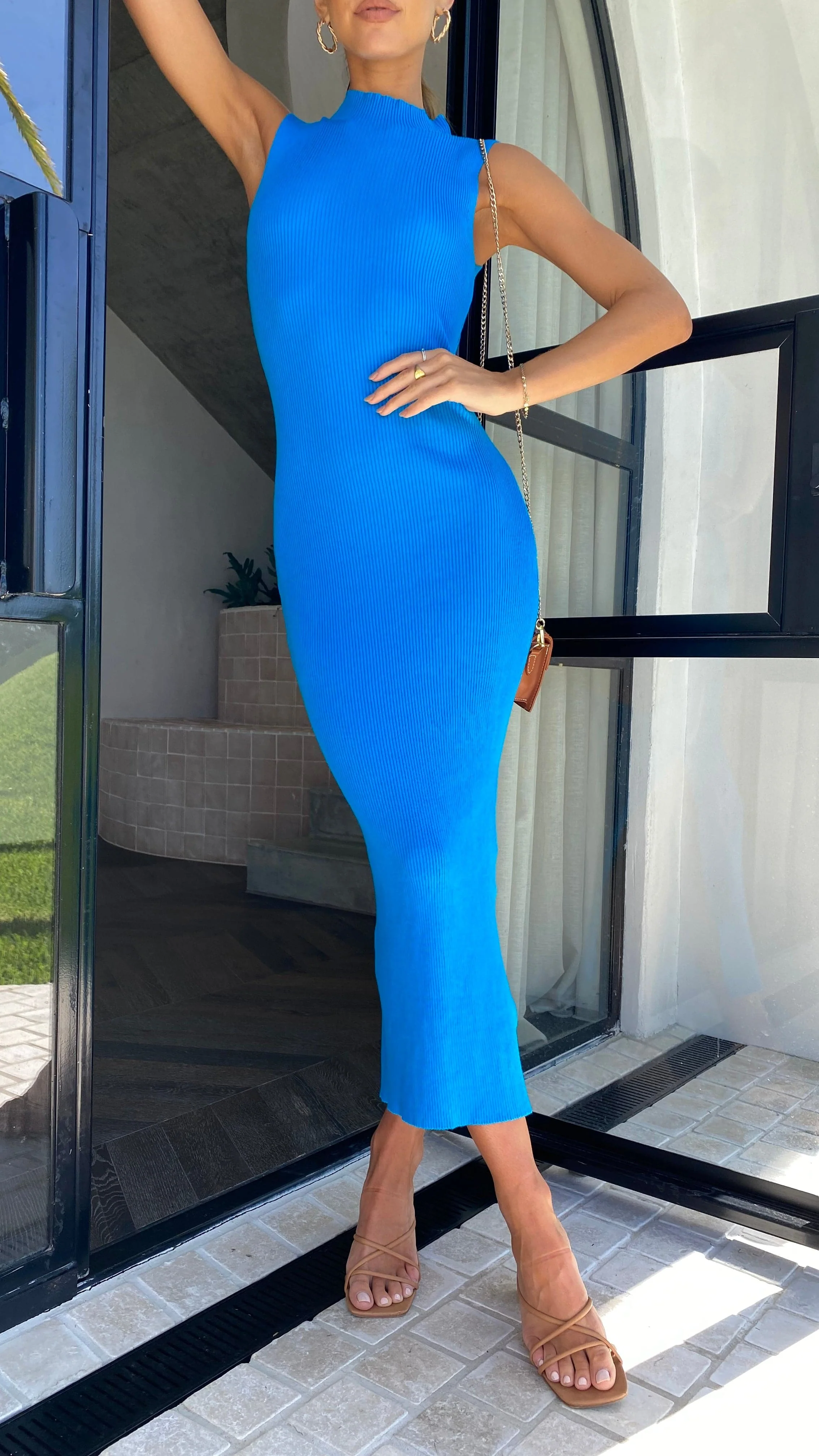 Mae Knit Dress - Blue