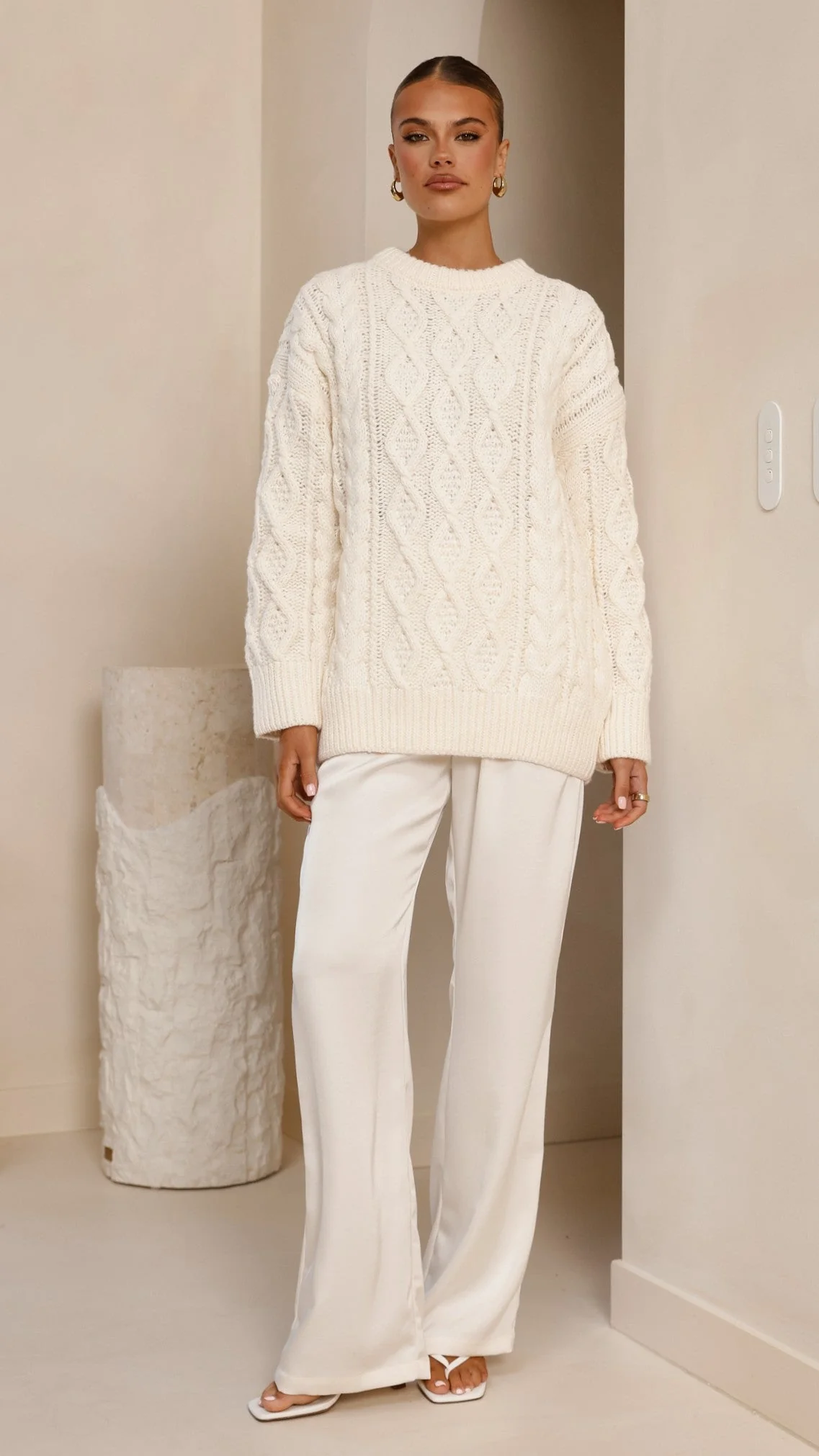 Valentina Knit Sweater - Cream