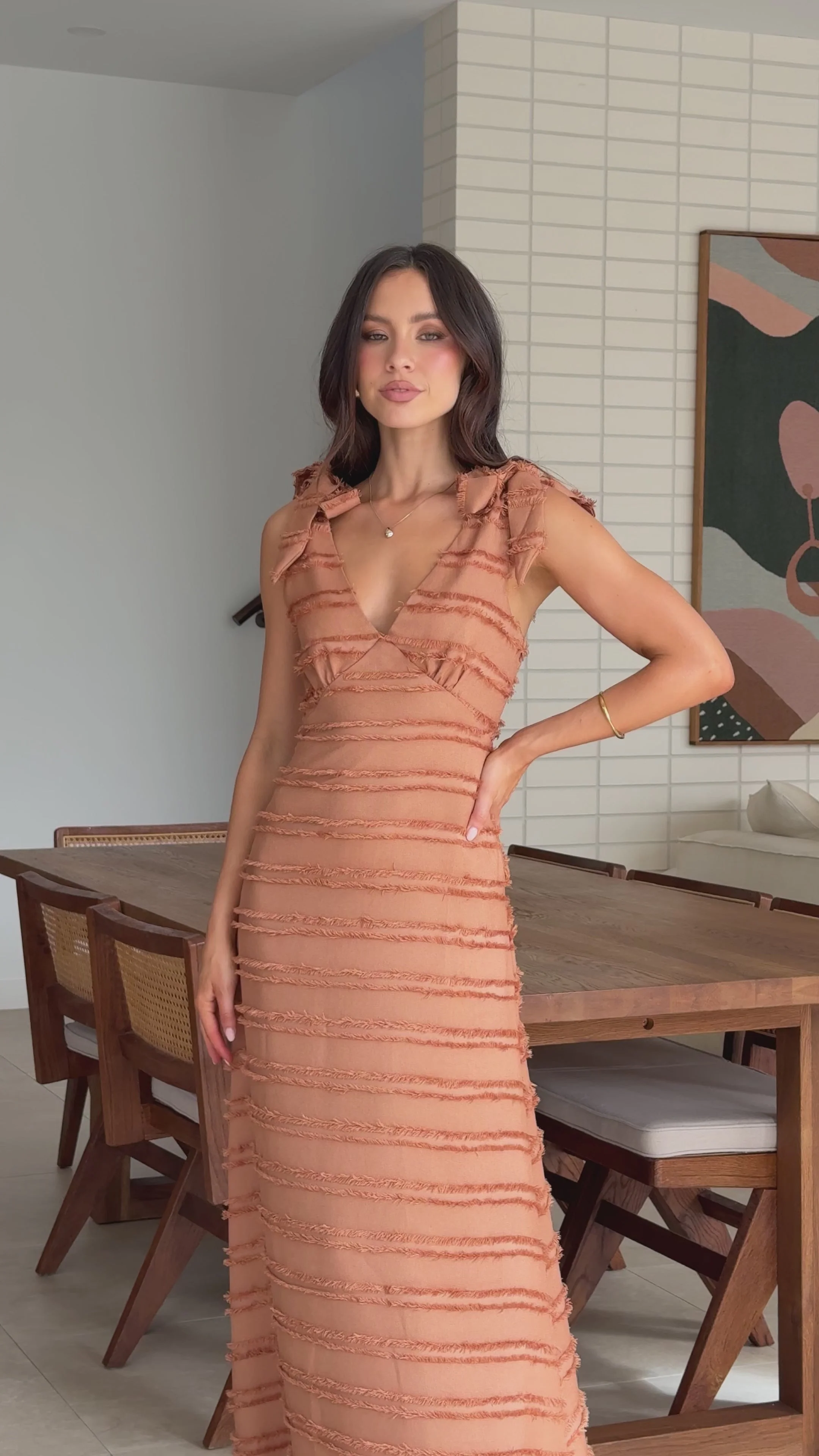 Dela Maxi Dress - Chocolate